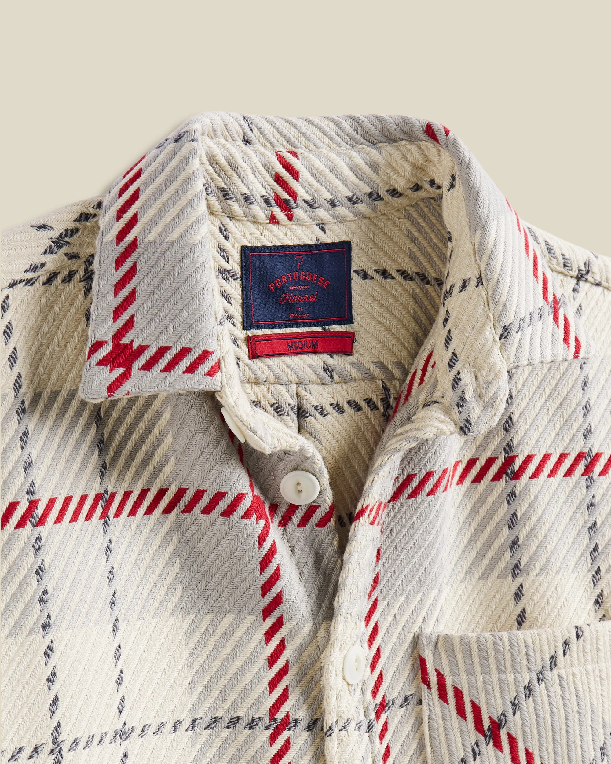 Upper Overshirt - Ecru sold by Portuguese Flannel product image thumbnail 3