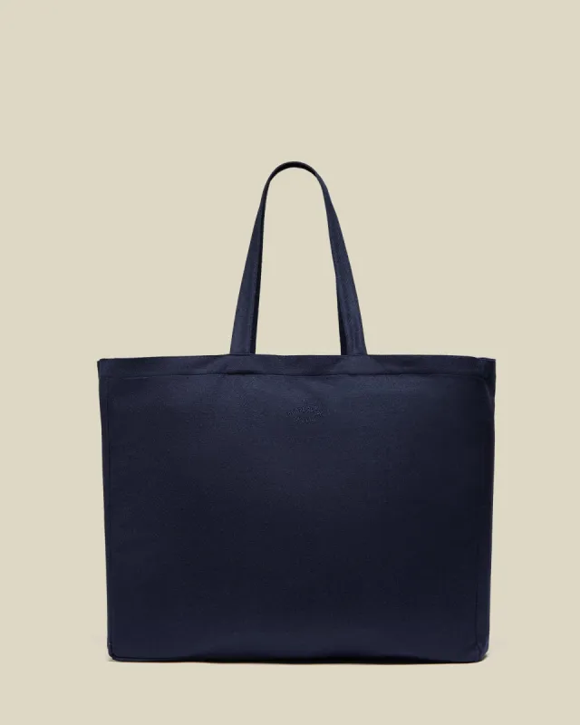 Wool Field Tote Big Bag - Navy sold by Portuguese Flannel