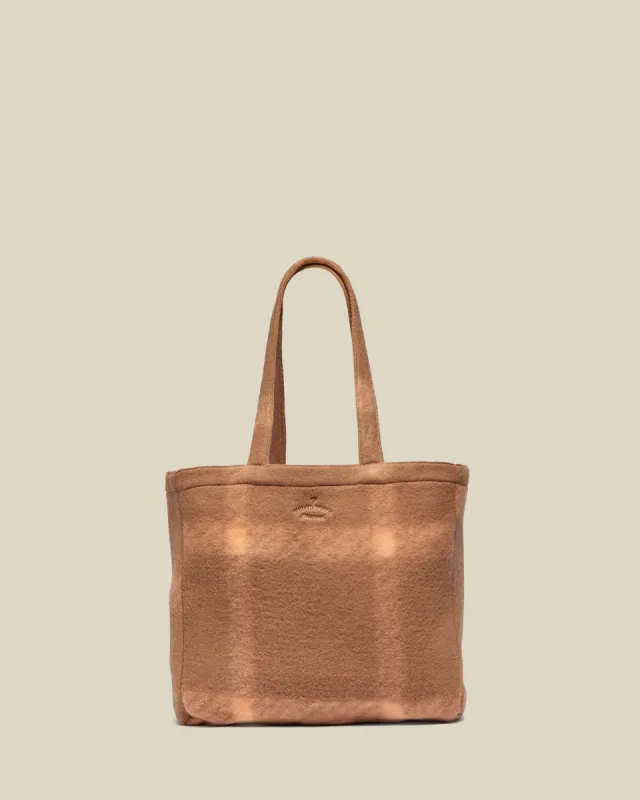 Plaid Fleece Tote Bag - Latte sold by Portuguese Flannel