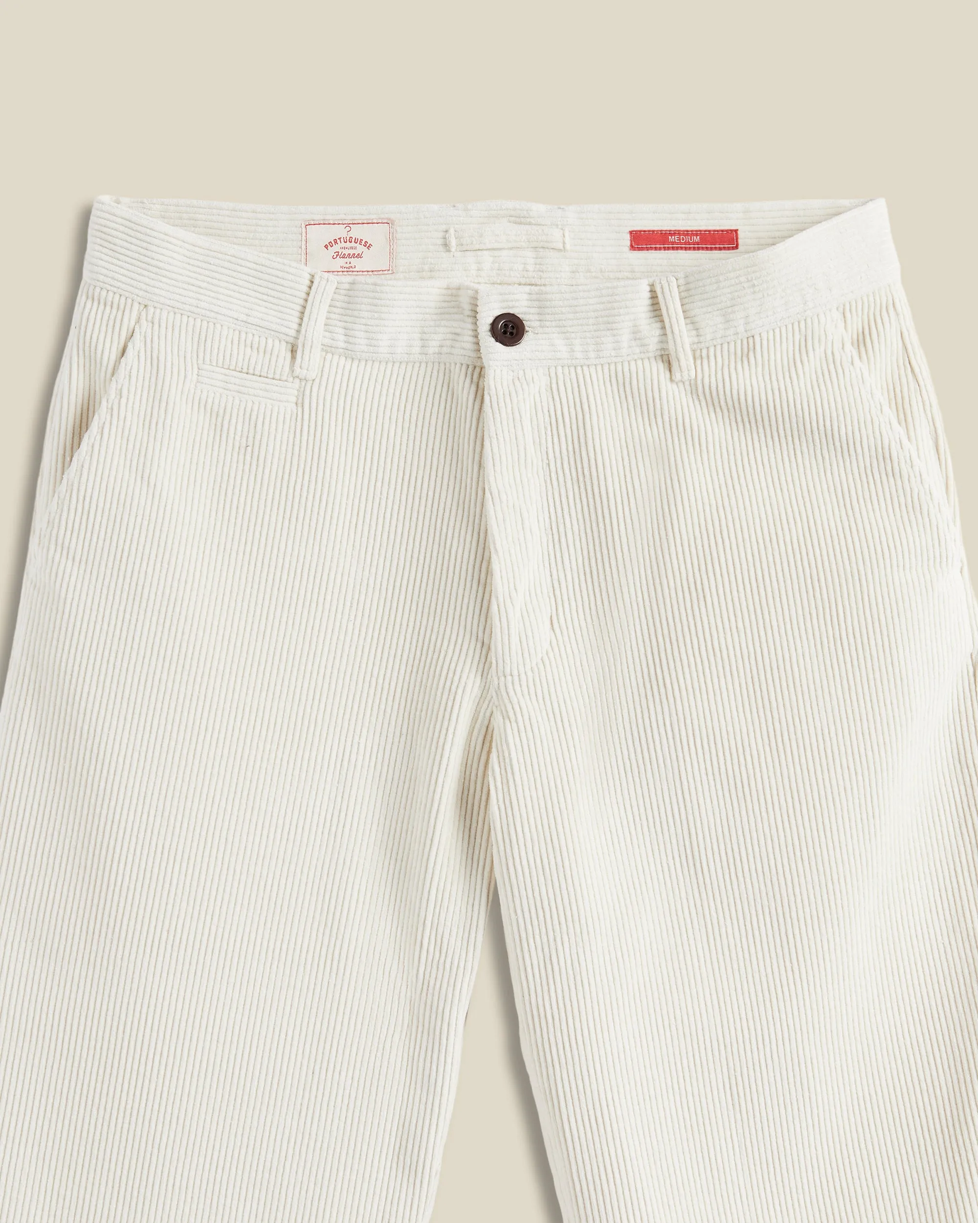 Corduroy Trousers - Ecru sold by Portuguese Flannel product image thumbnail 2