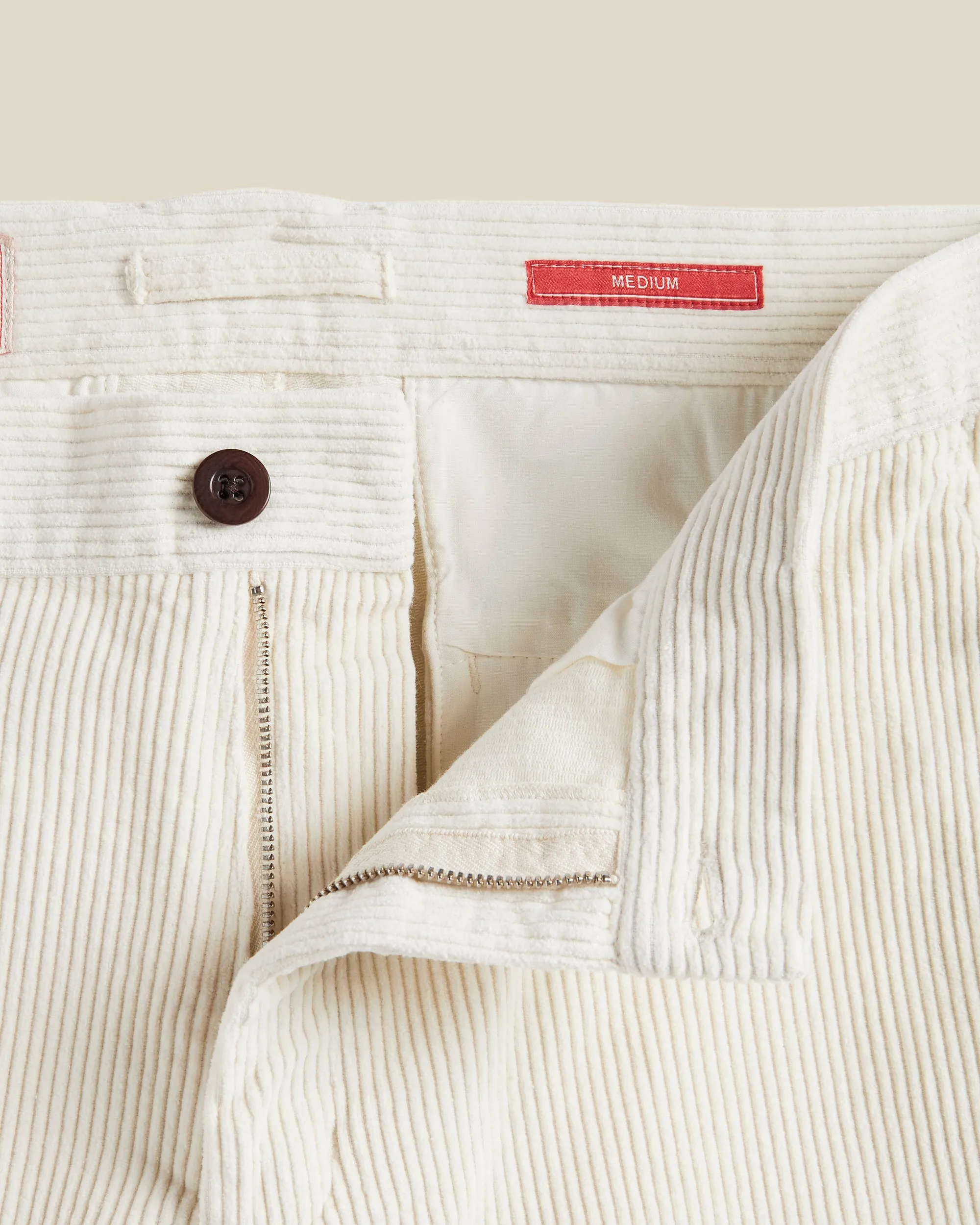 Corduroy Trousers - Ecru sold by Portuguese Flannel product image thumbnail 3