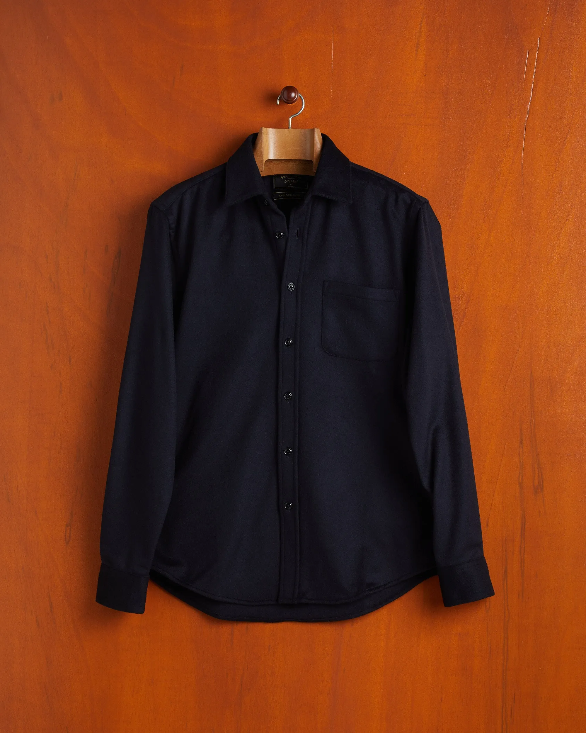 Cashmere Shirt - Navy sold by Portuguese Flannel