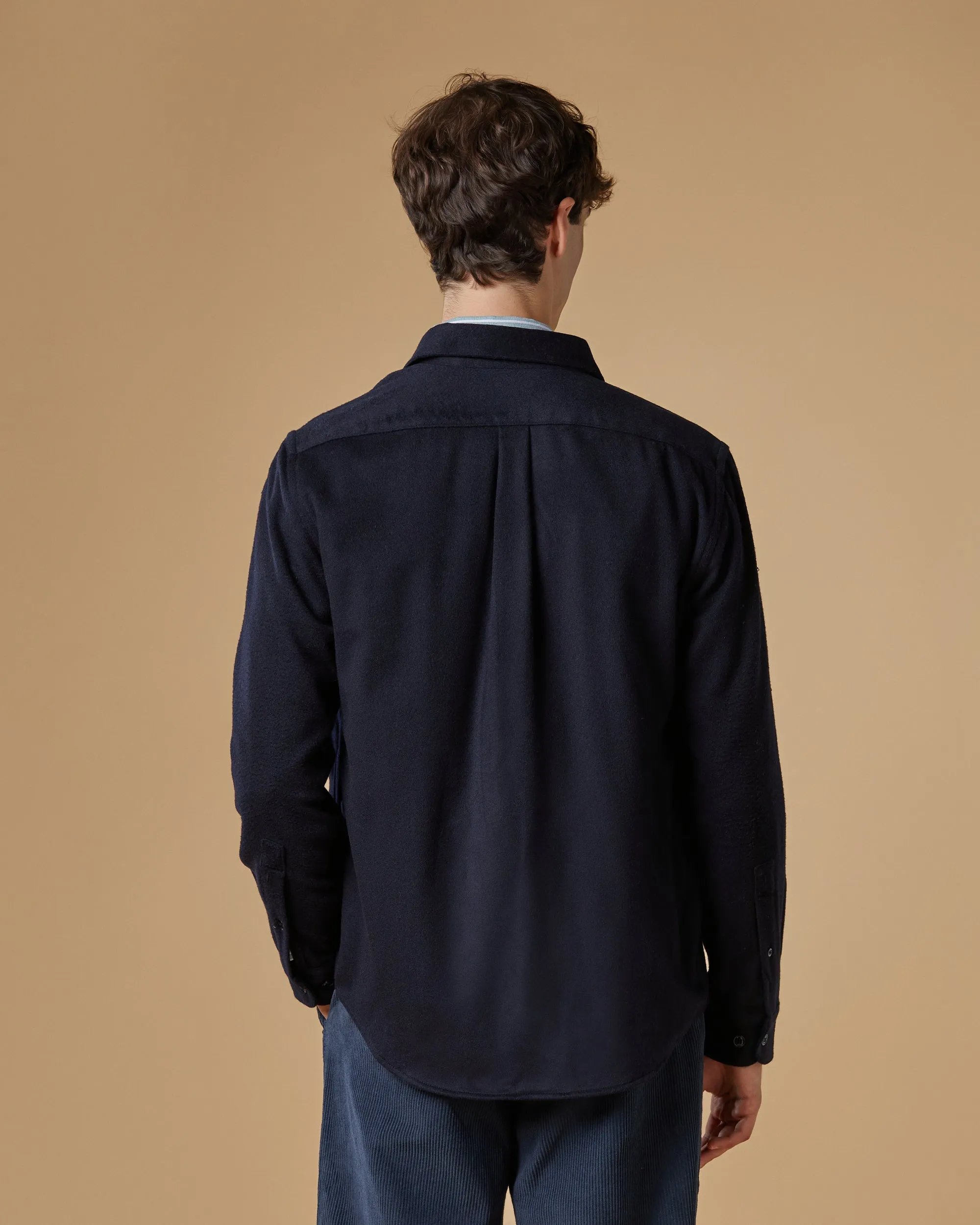 Cashmere Shirt - Navy sold by Portuguese Flannel product image thumbnail 5