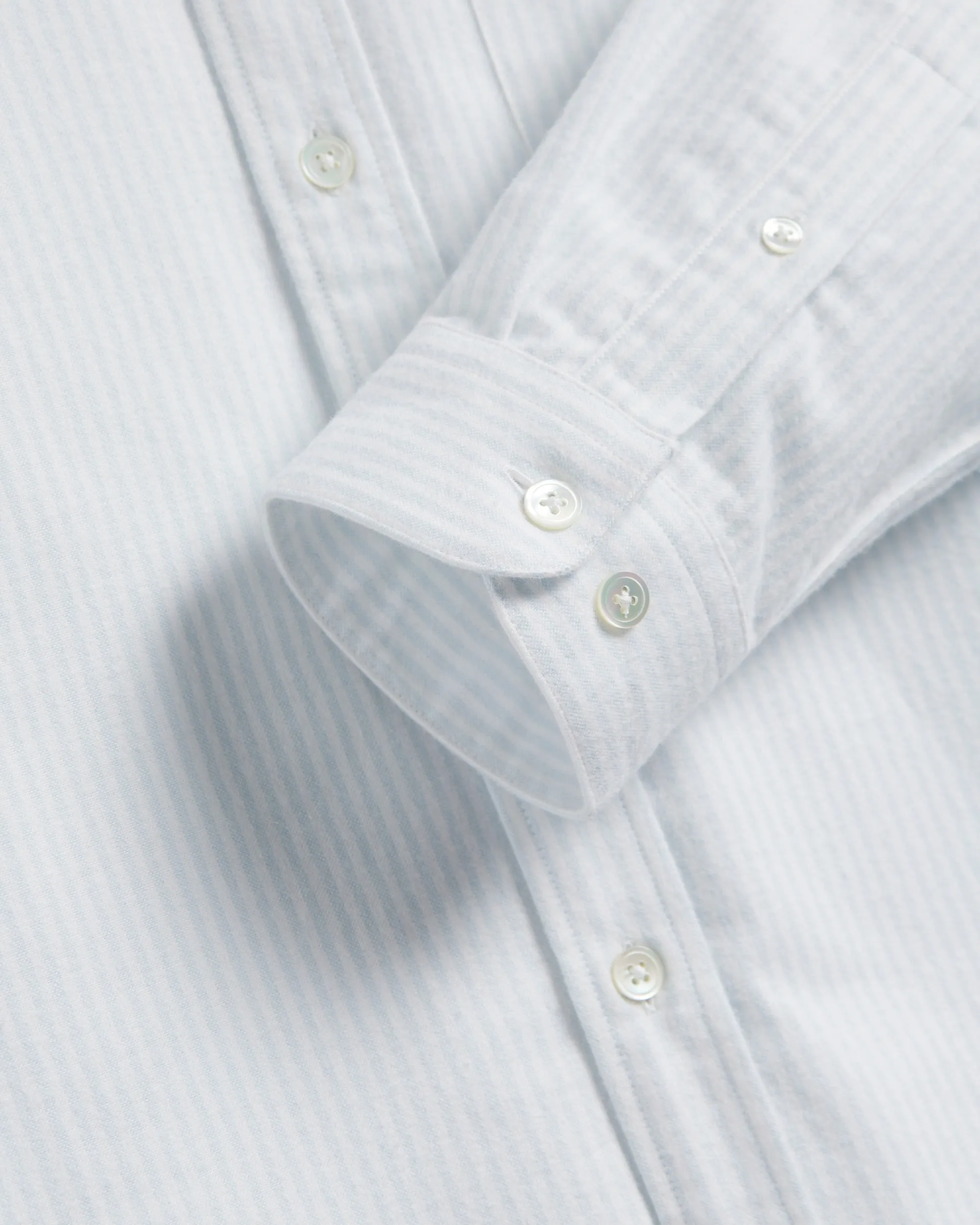 Brushed Oxford Stripe - Light Blue sold by Portuguese Flannel product image thumbnail 4