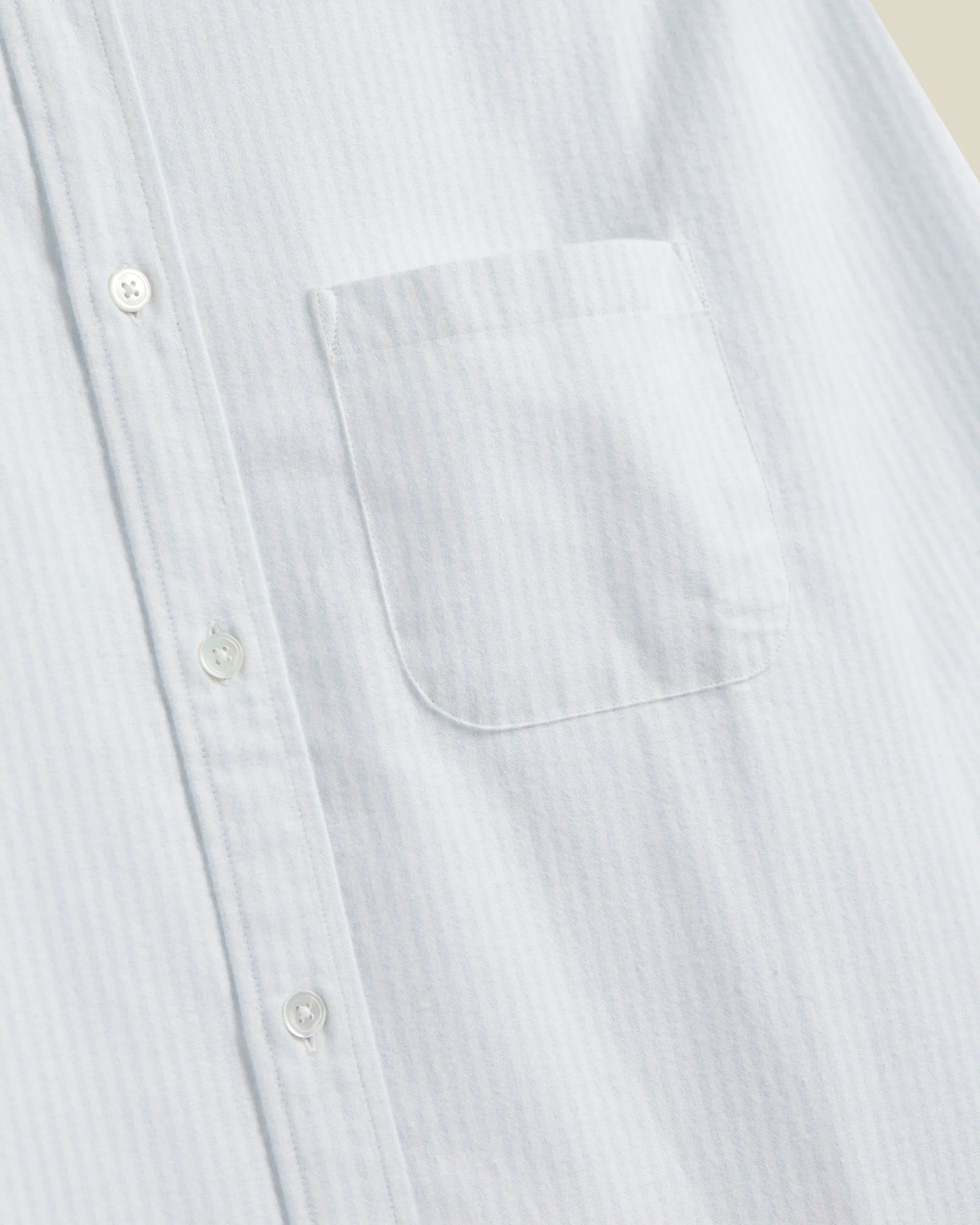 Brushed Oxford Stripe - Light Blue sold by Portuguese Flannel product image thumbnail 3