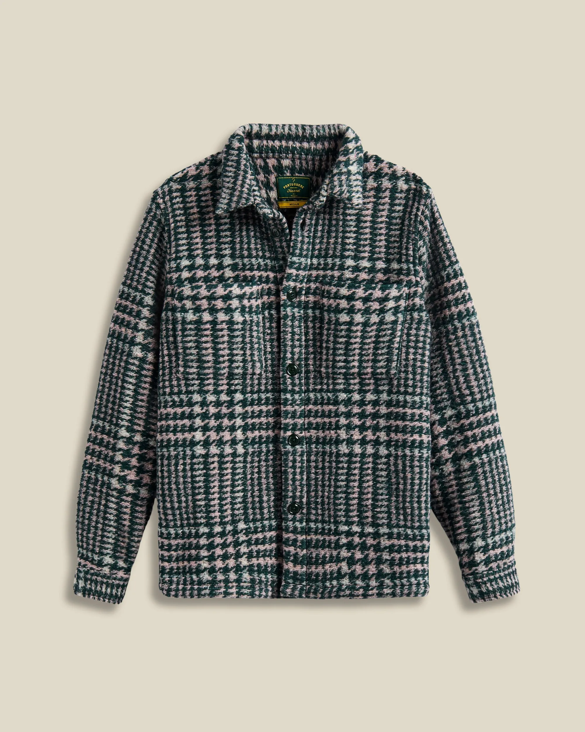 Gales Overshirt - Green/Rose sold by Portuguese Flannel