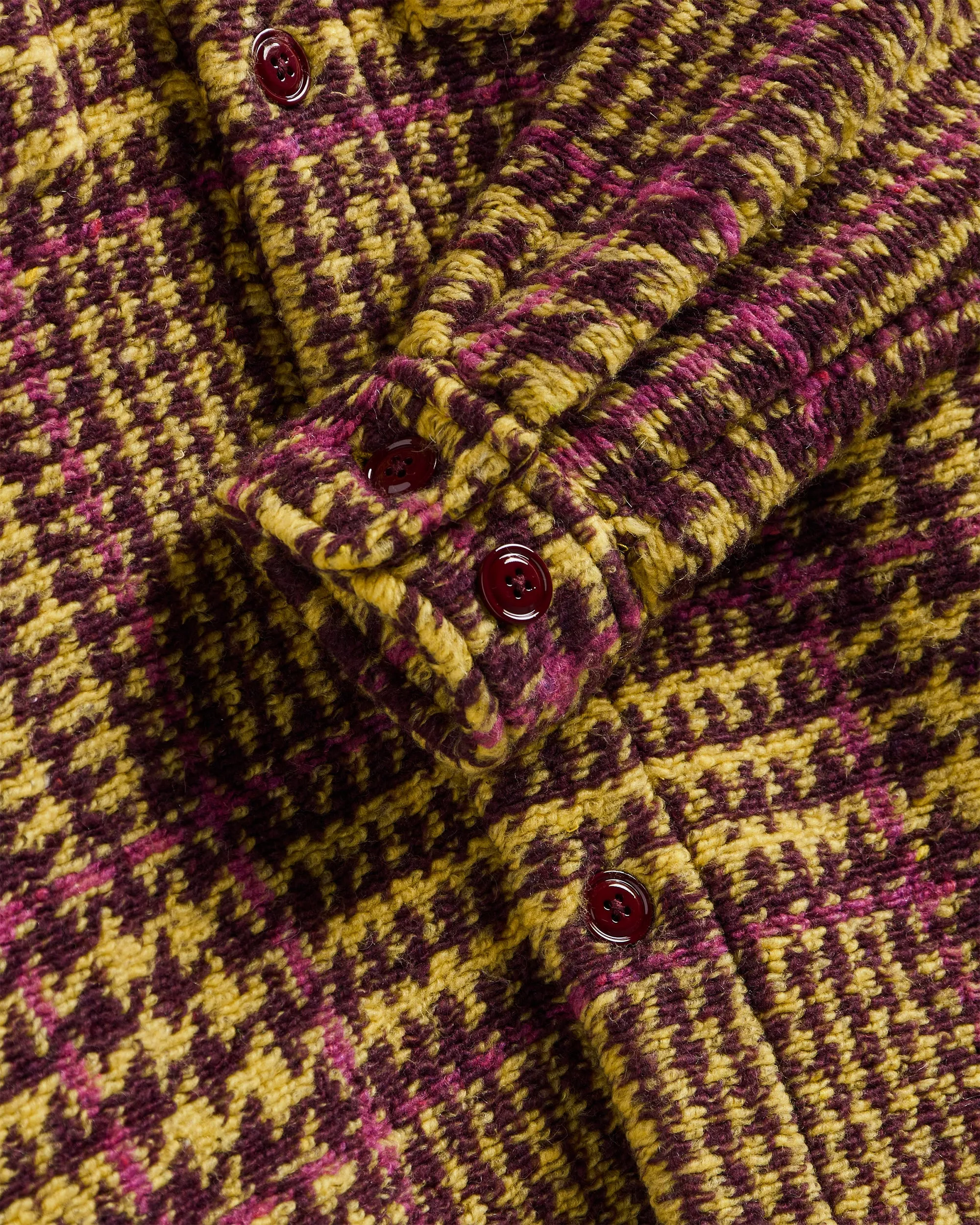 Gales Overshirt - Bordeaux/Mustard sold by Portuguese Flannel product image thumbnail 4