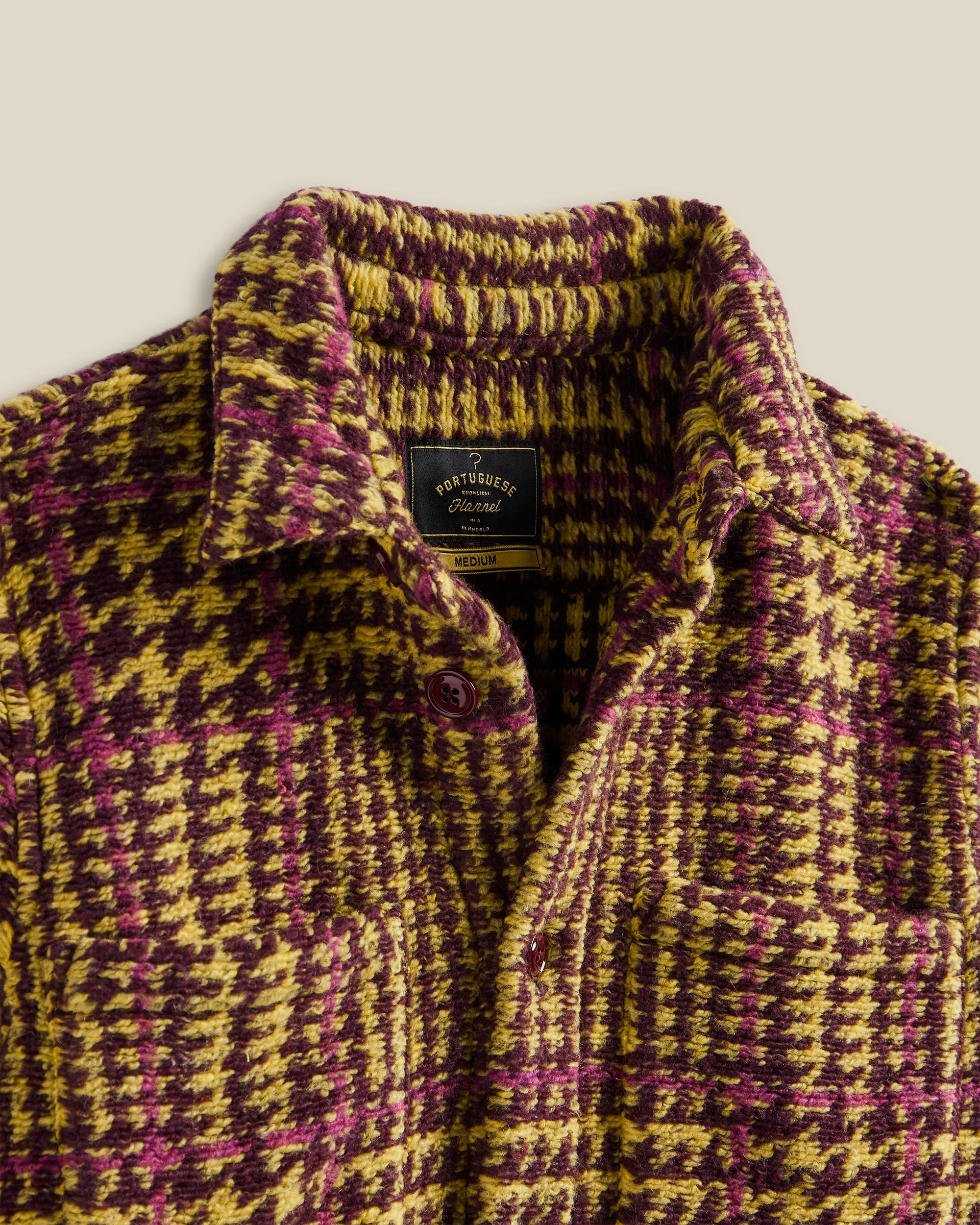Gales Overshirt - Bordeaux/Mustard sold by Portuguese Flannel product image thumbnail 2