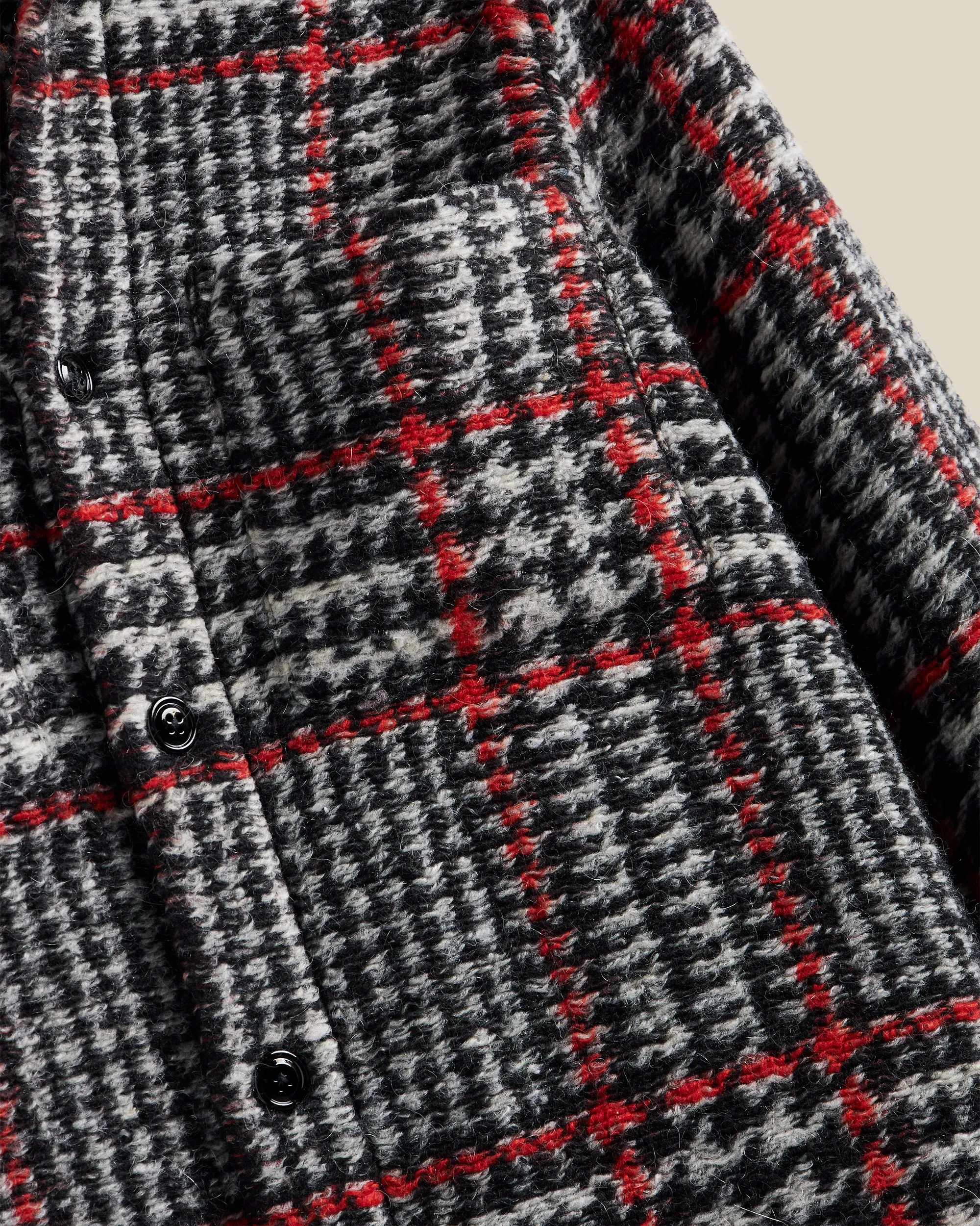 Gales Overshirt - Black/Red sold by Portuguese Flannel product image thumbnail 3