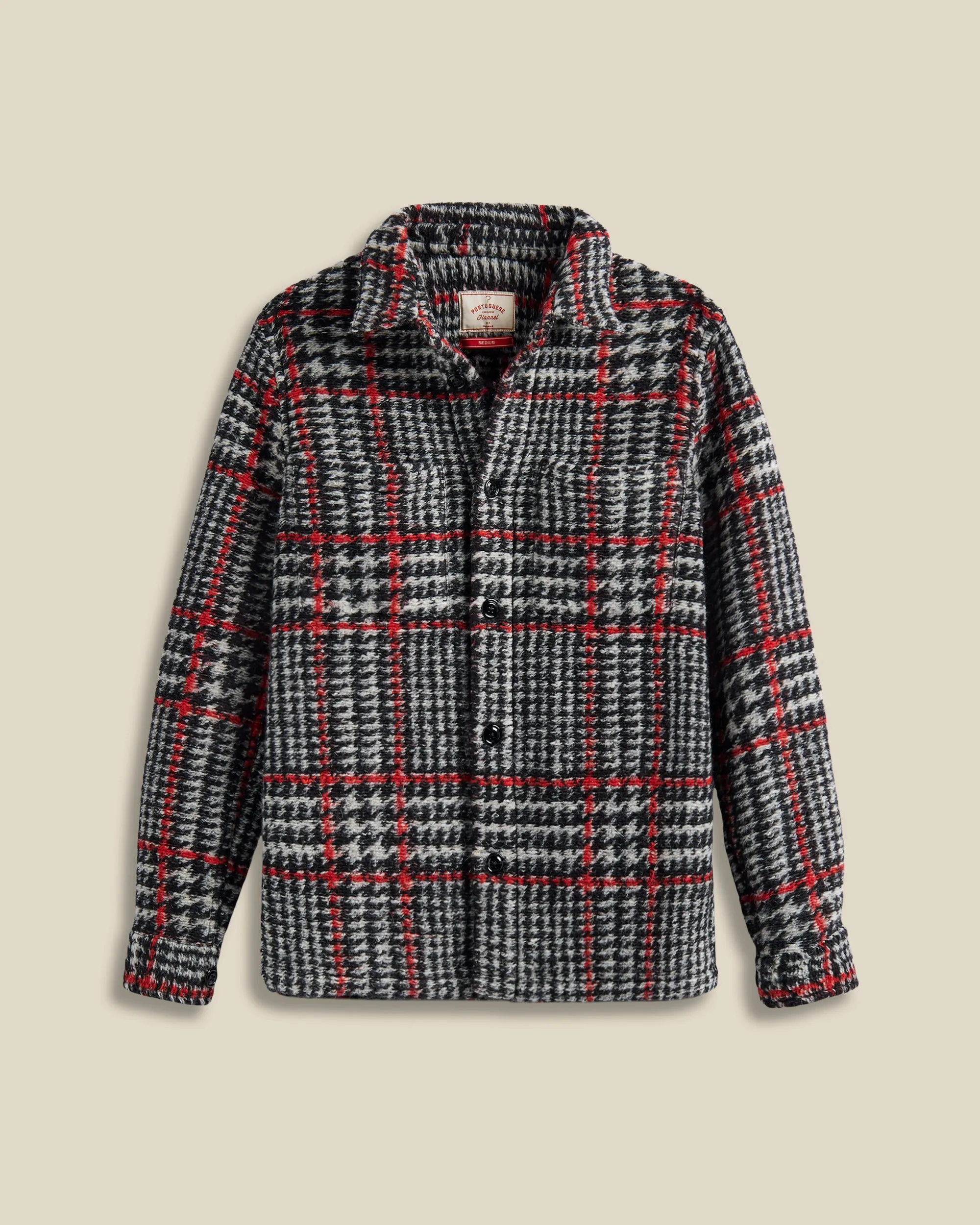Gales Overshirt - Black/Red sold by Portuguese Flannel