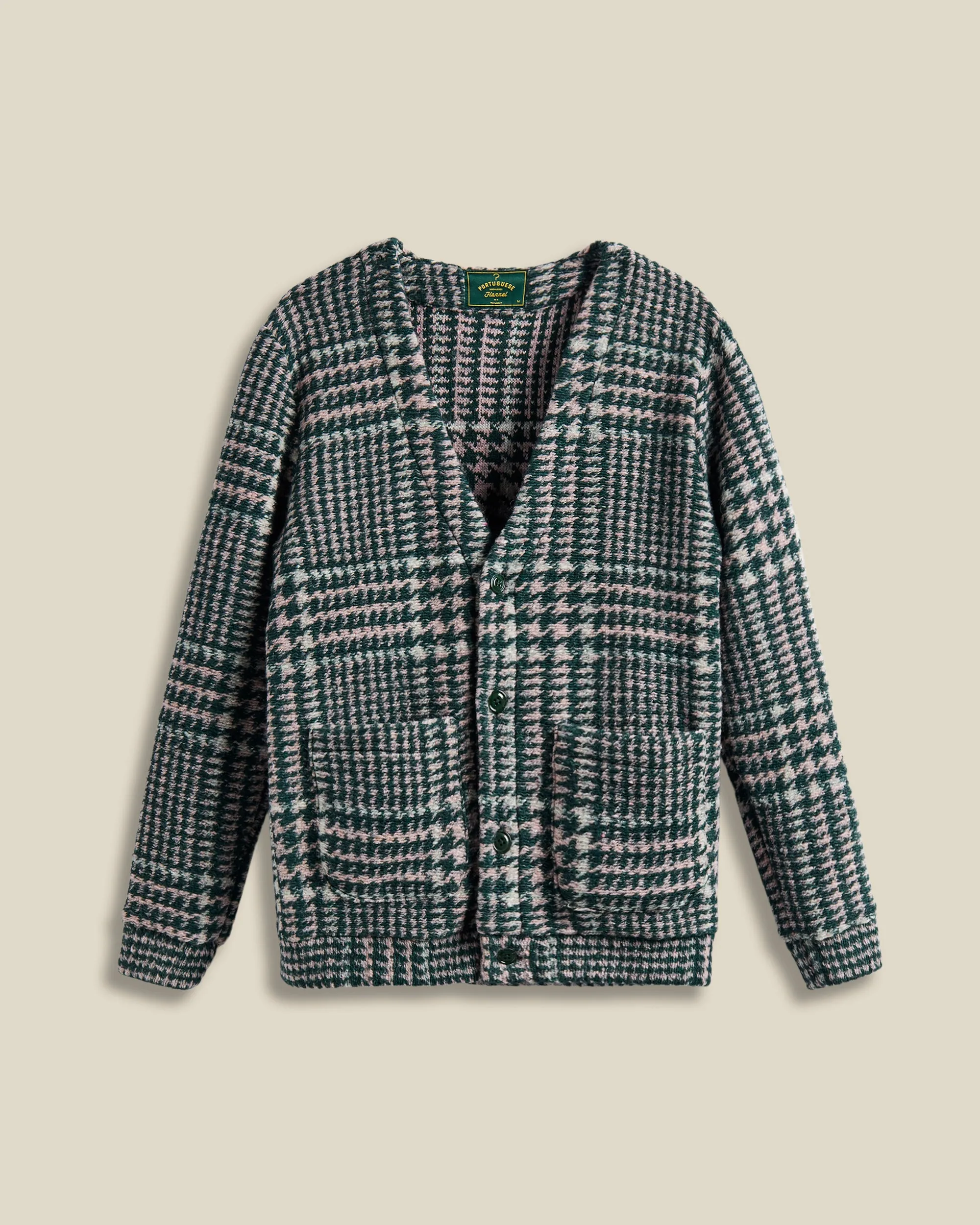 Gales Cardigan - Green/Rose sold by Portuguese Flannel