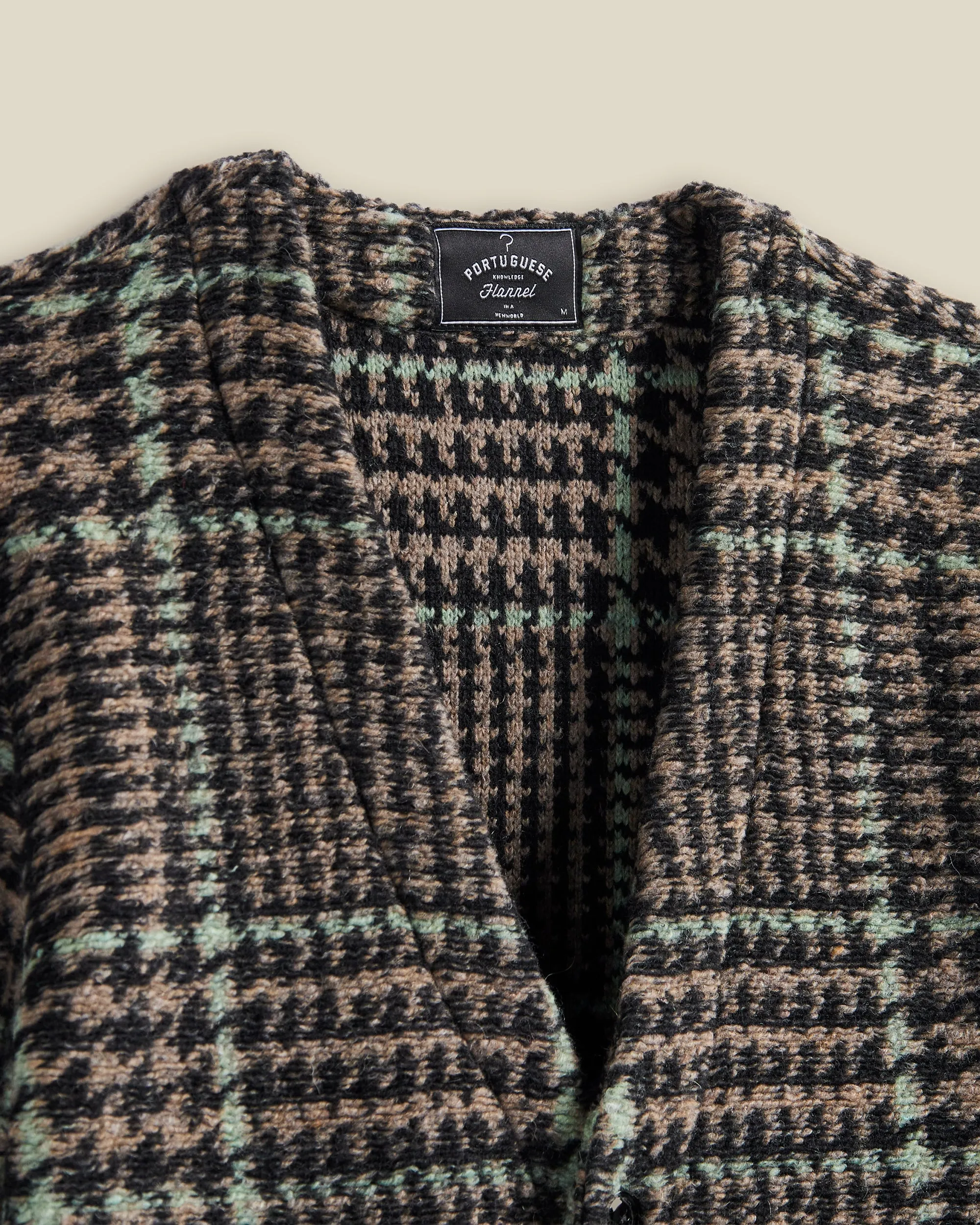 Gales Cardigan - Black/Green sold by Portuguese Flannel product image thumbnail 2