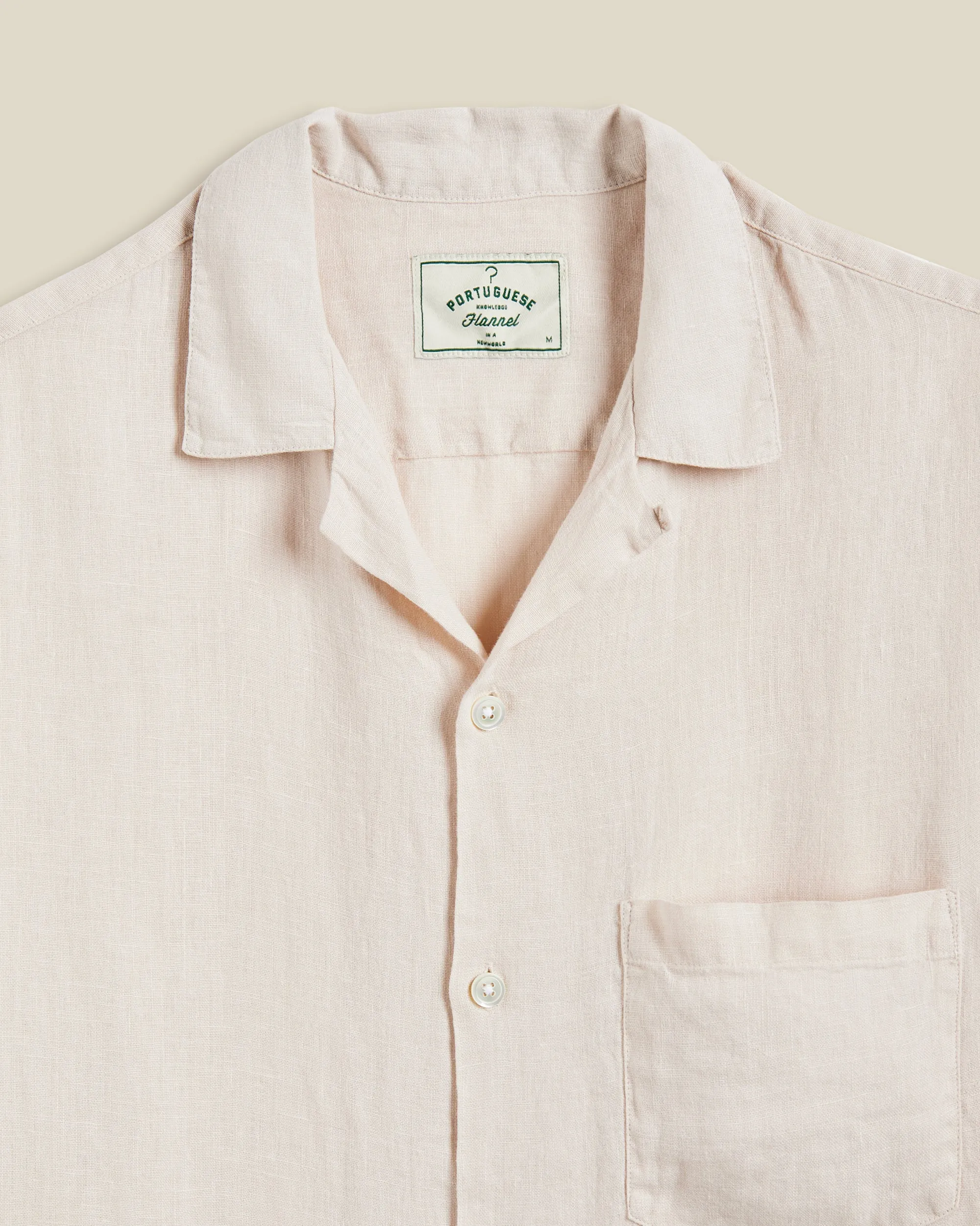 LINEN CAMP COLLAR - RAW sold by Portuguese Flannel product image thumbnail 2