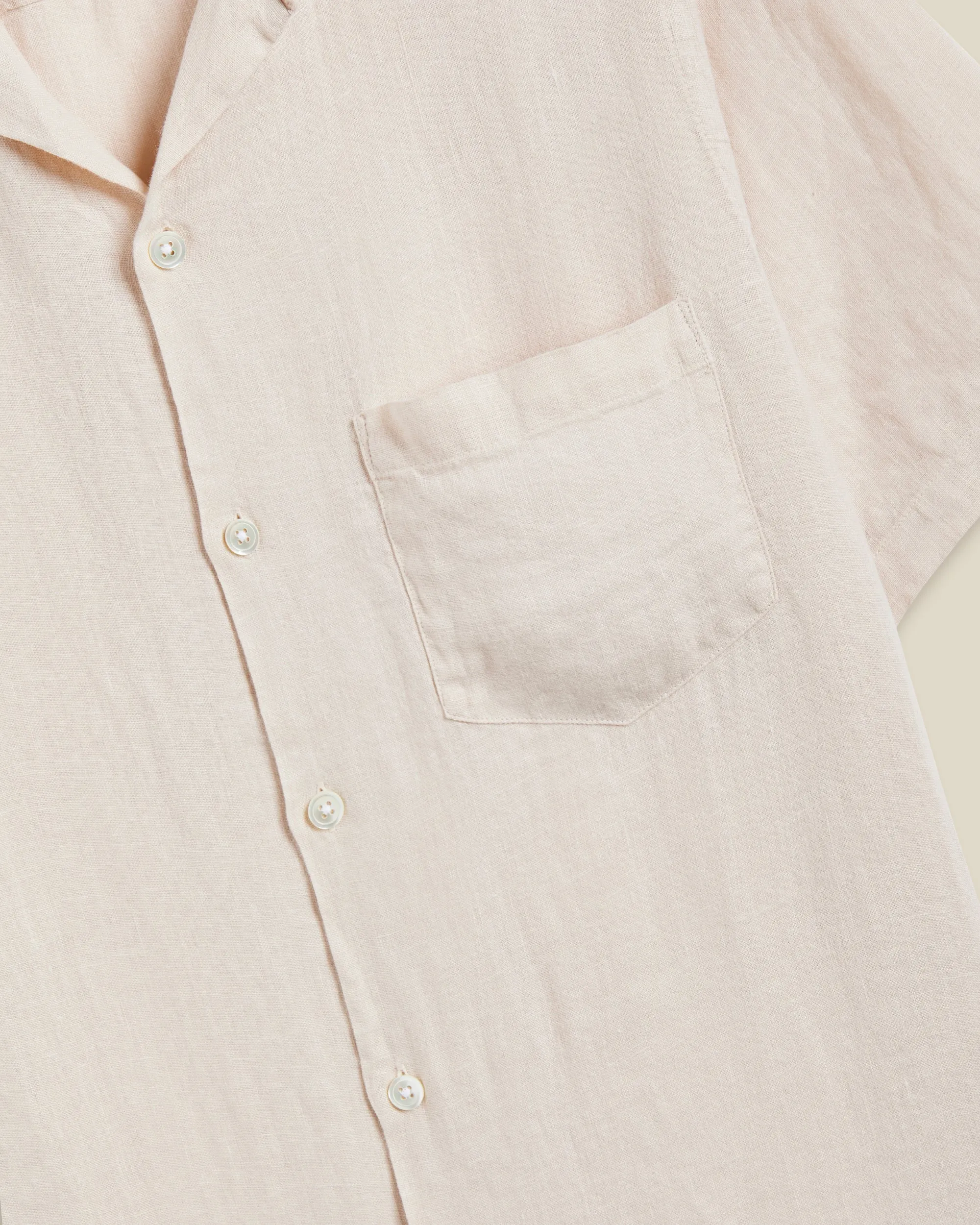 LINEN CAMP COLLAR - RAW sold by Portuguese Flannel product image thumbnail 3