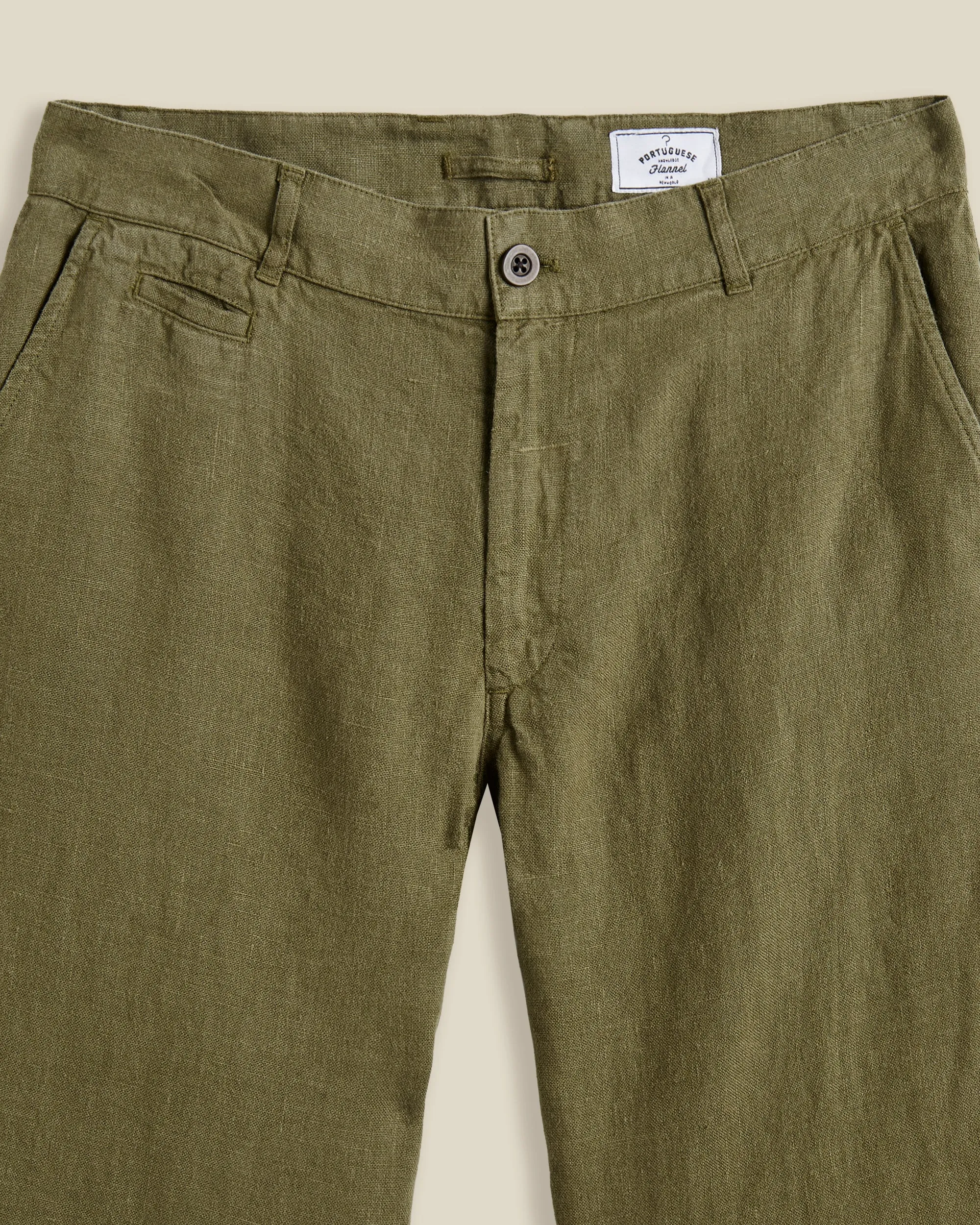 LINEN TROUSERS - OLIVE sold by Portuguese Flannel product image thumbnail 2