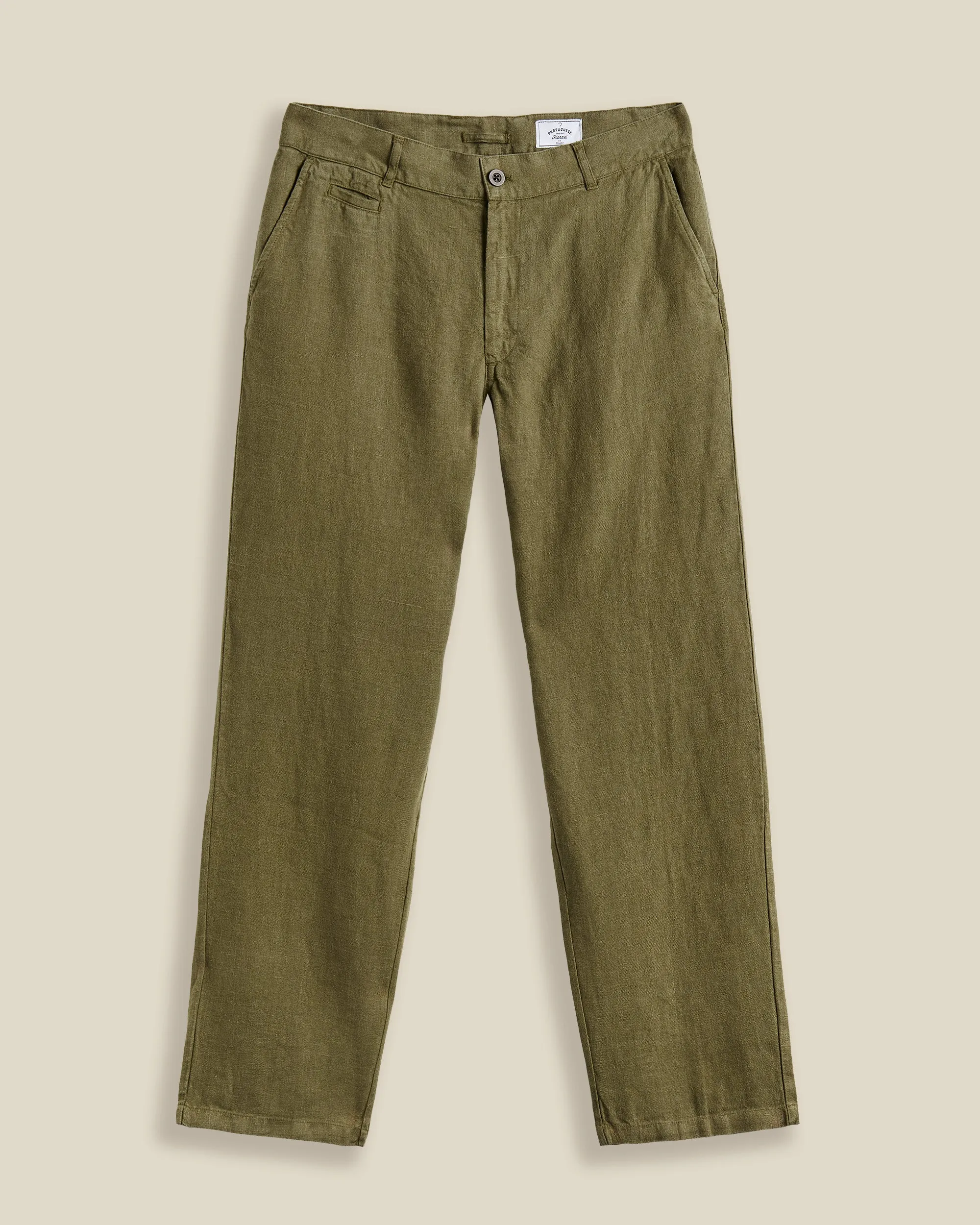 LINEN TROUSERS - OLIVE sold by Portuguese Flannel