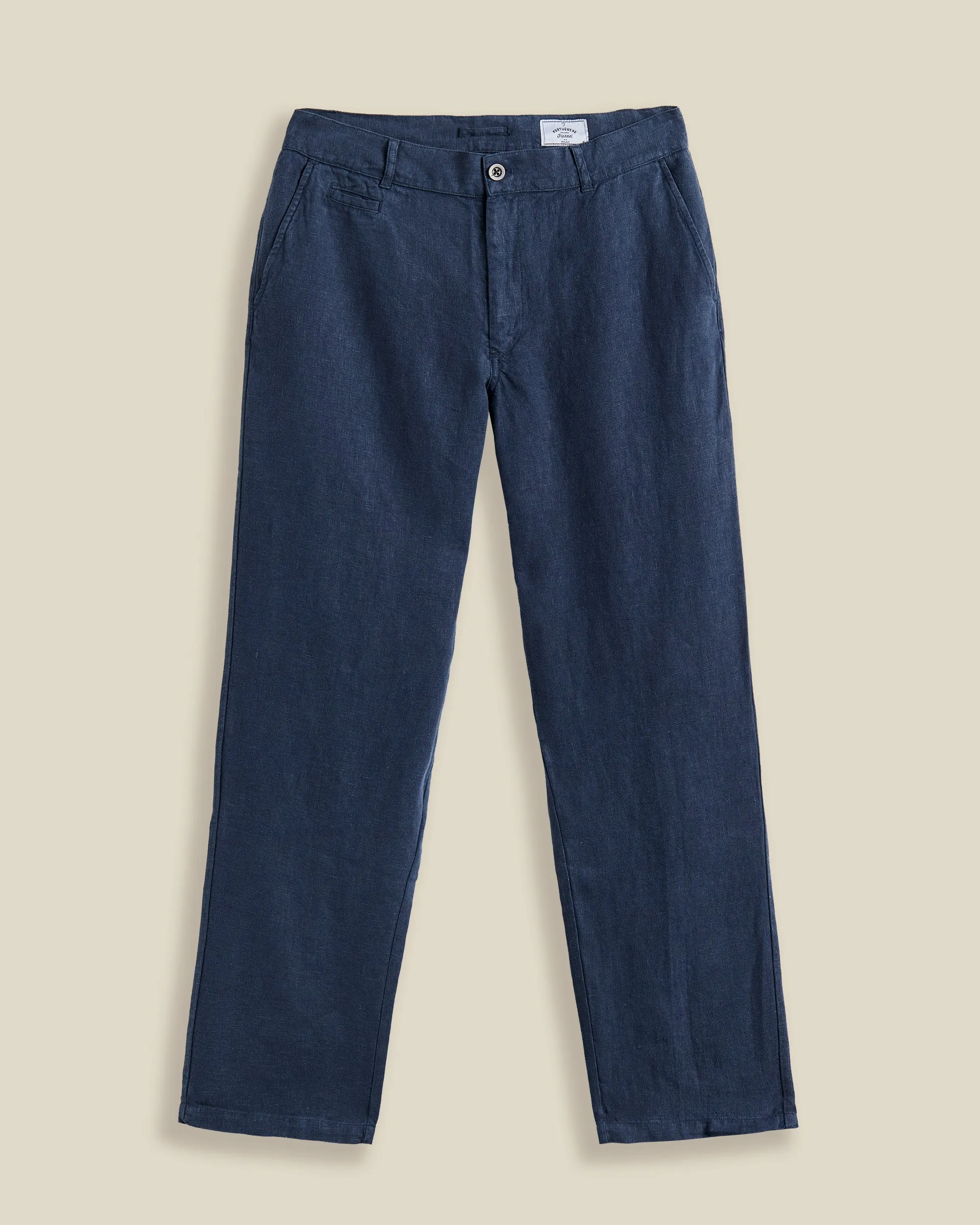 LINEN TROUSERS - NAVY sold by Portuguese Flannel