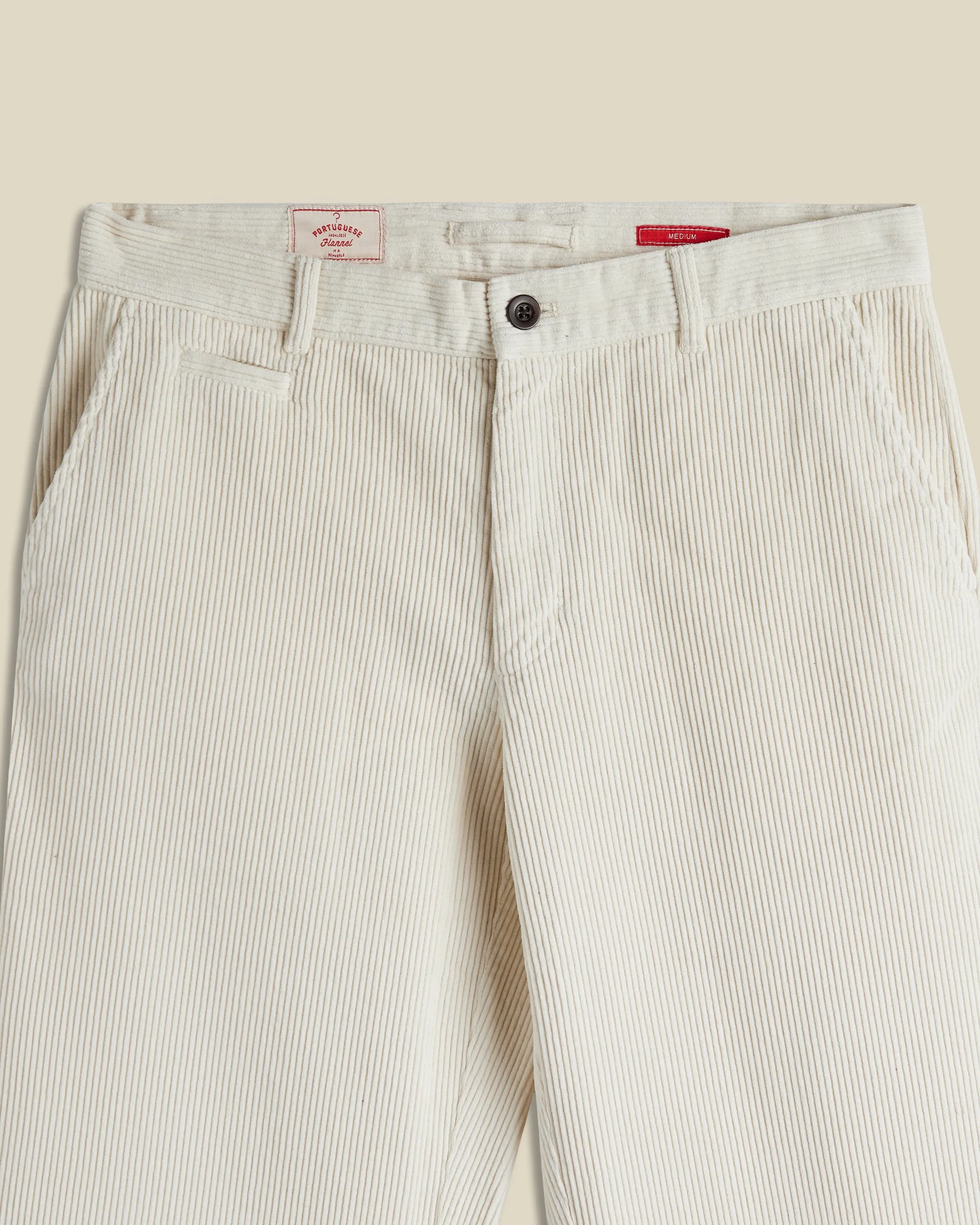 Corduroy Trousers - Ecru sold by Portuguese Flannel product image thumbnail 2