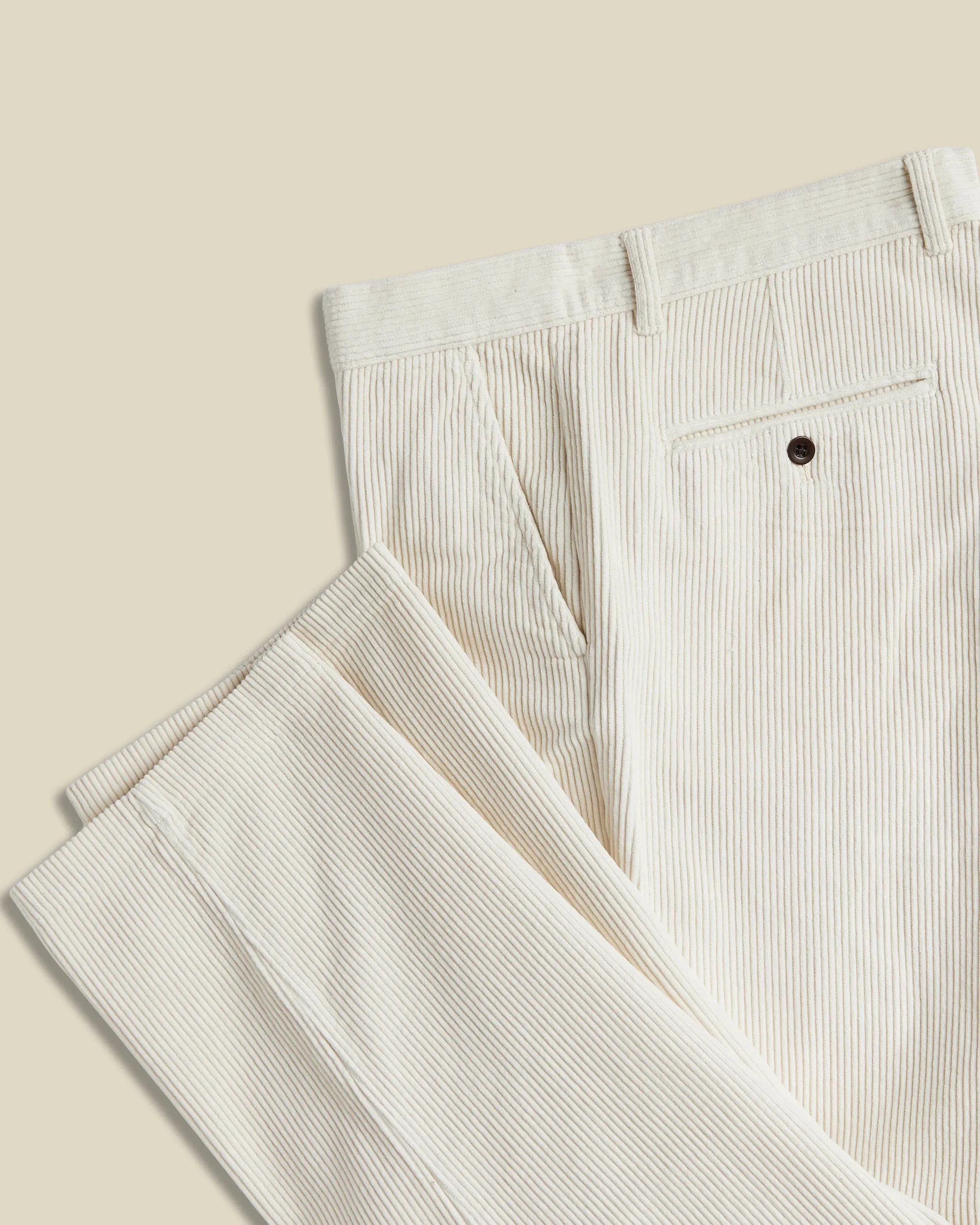 Corduroy Trousers - Ecru sold by Portuguese Flannel product image thumbnail 4