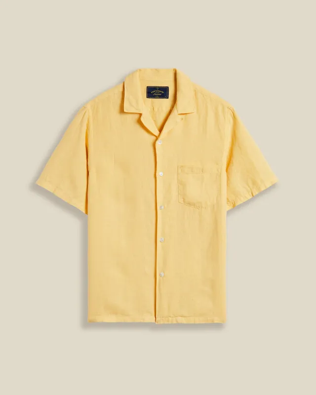 LINEN CAMP COLLAR - YELLOW sold by Portuguese Flannel
