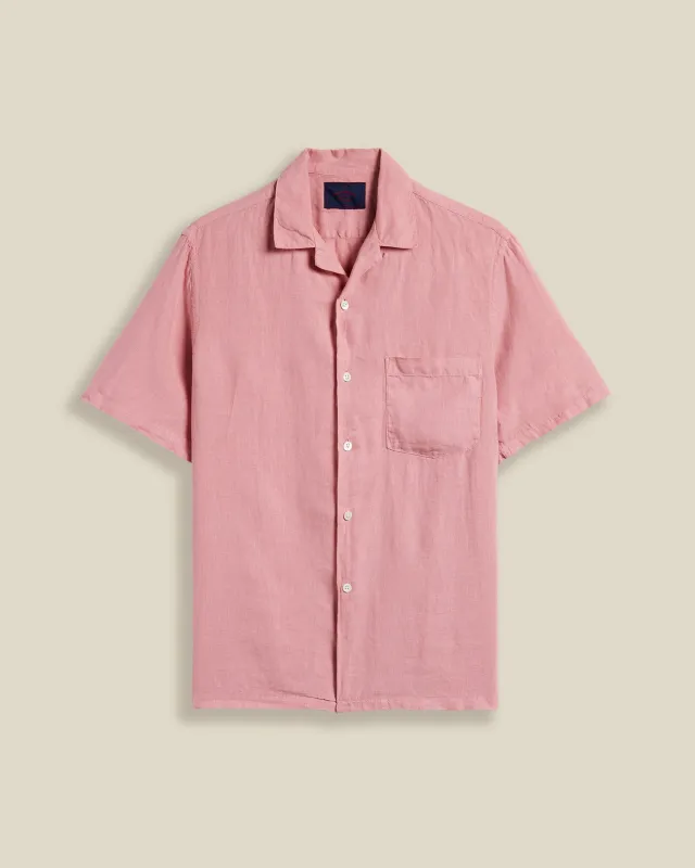 LINEN CAMP COLLAR - ROSE sold by Portuguese Flannel