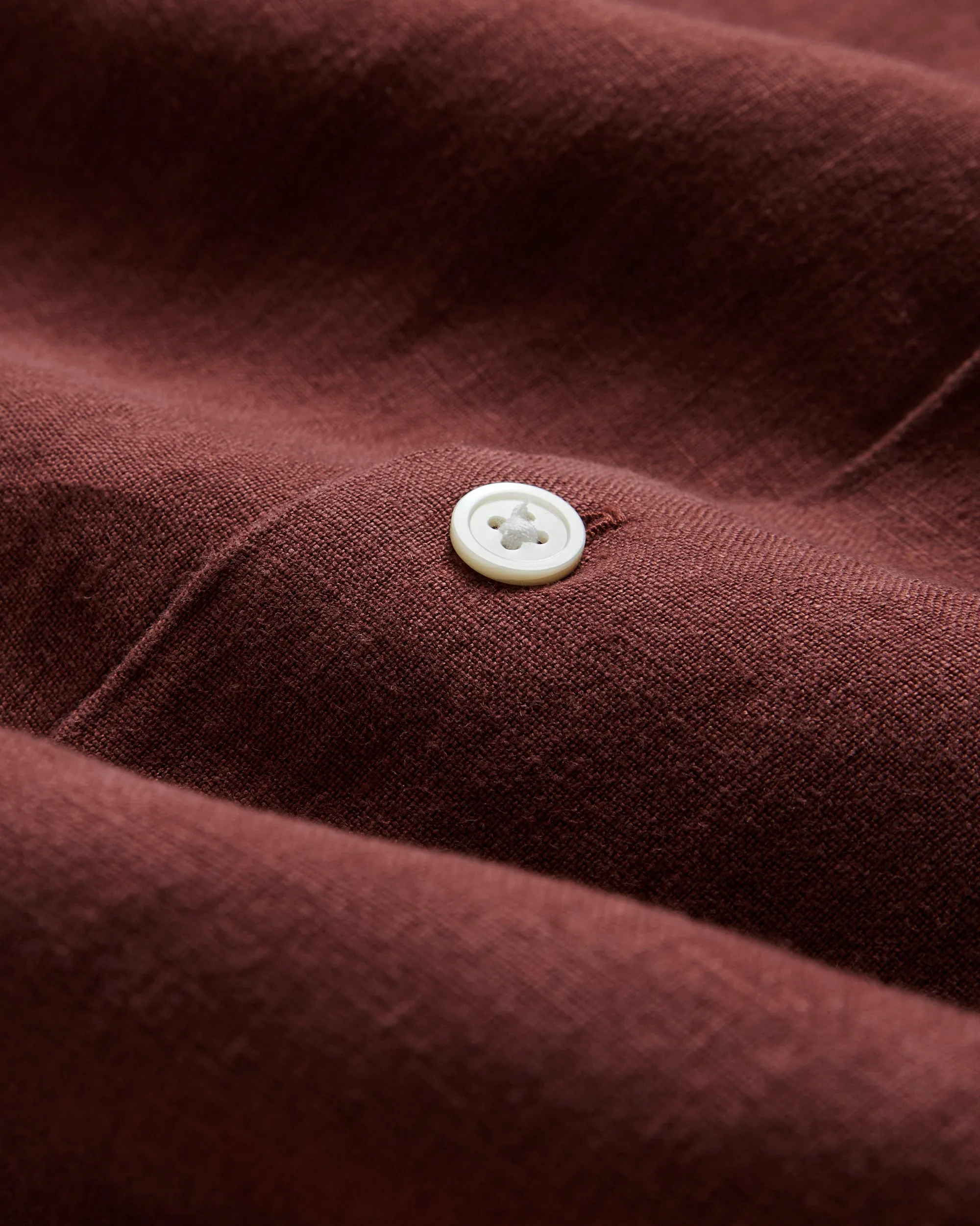 LINEN CAMP COLLAR - BORDEAUX sold by Portuguese Flannel product image thumbnail 4