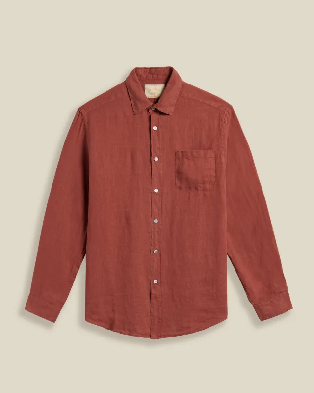 LINEN - TERRACOTA made by Portuguese Flannel