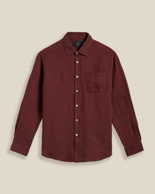 LINEN - BORDEAUX made by Portuguese Flannel