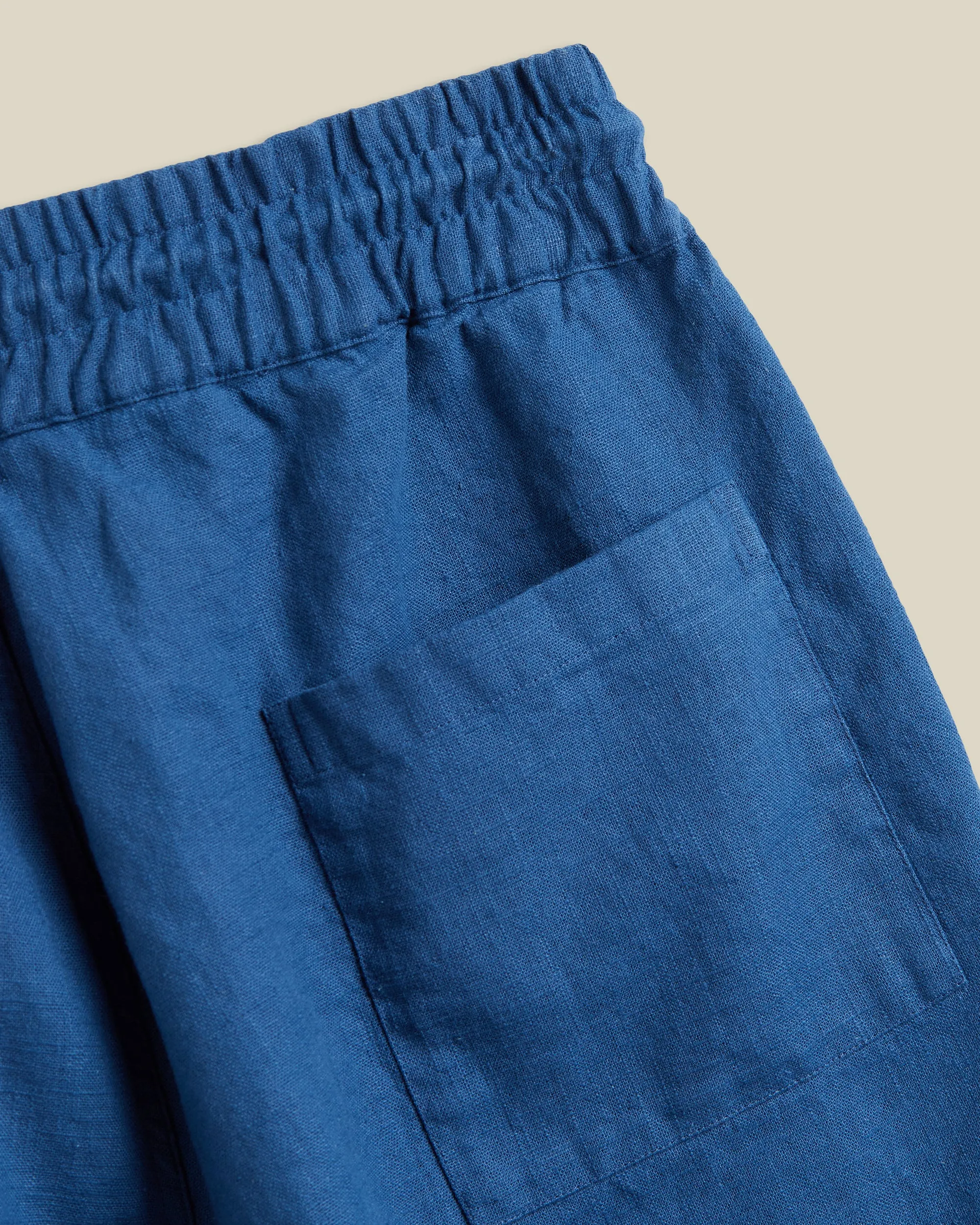 EMBROIDERY NATURE RAMIE SHORTS - BLUE sold by Portuguese Flannel product image thumbnail 4