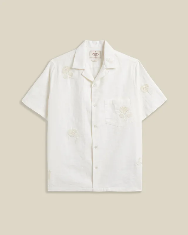 EMBROIDERY NATURE RAMIE - ECRU made by Portuguese Flannel