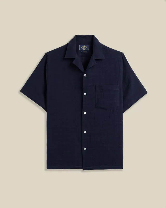GRAIN - NAVY made by Portuguese Flannel