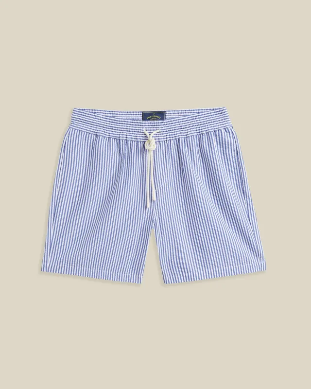 ATLANTICO STRIPE SHORTS - BLUE made by Portuguese Flannel