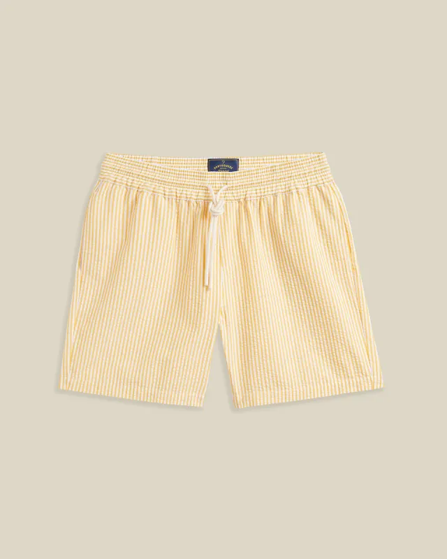 ATLANTICO STRIPE SHORTS - YELLOW made by Portuguese Flannel