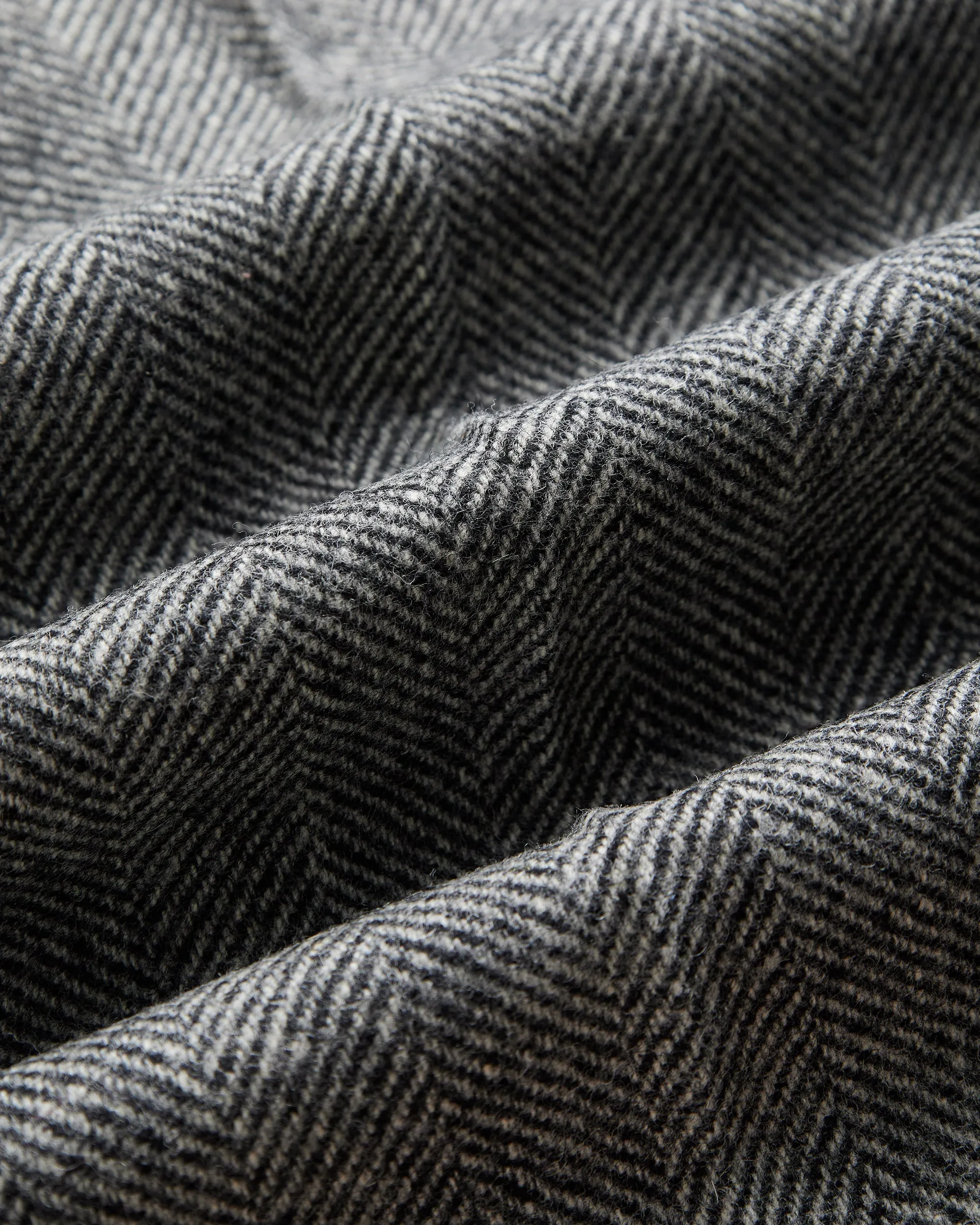 Single Pleat Herringbone Wool Trousers - Grey sold by Portuguese Flannel product image thumbnail 5