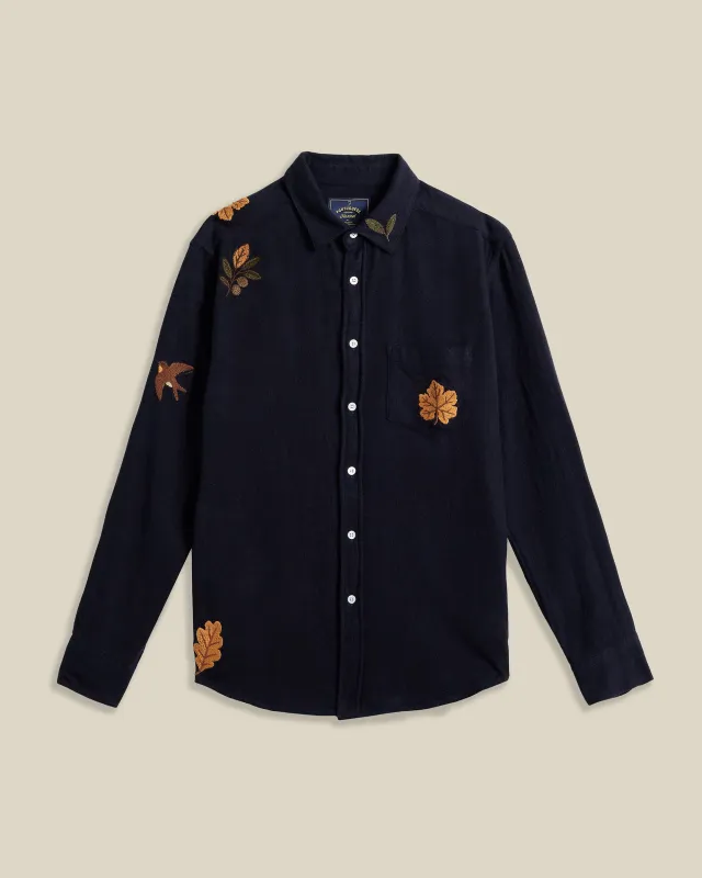 Embroidery Flannel - Navy made by Portuguese Flannel