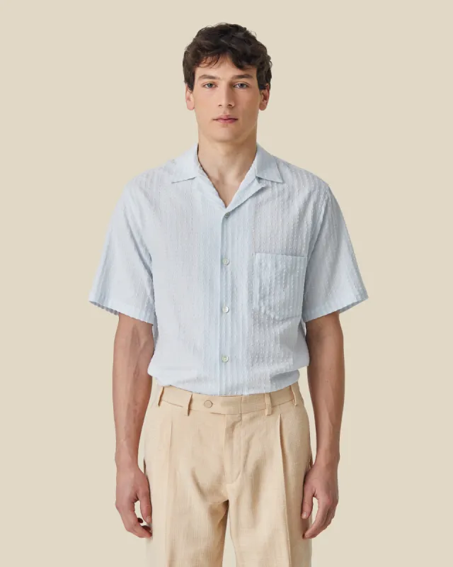 JACQUARD CHAMBRAY - LIGHT BLUE sold by Portuguese Flannel