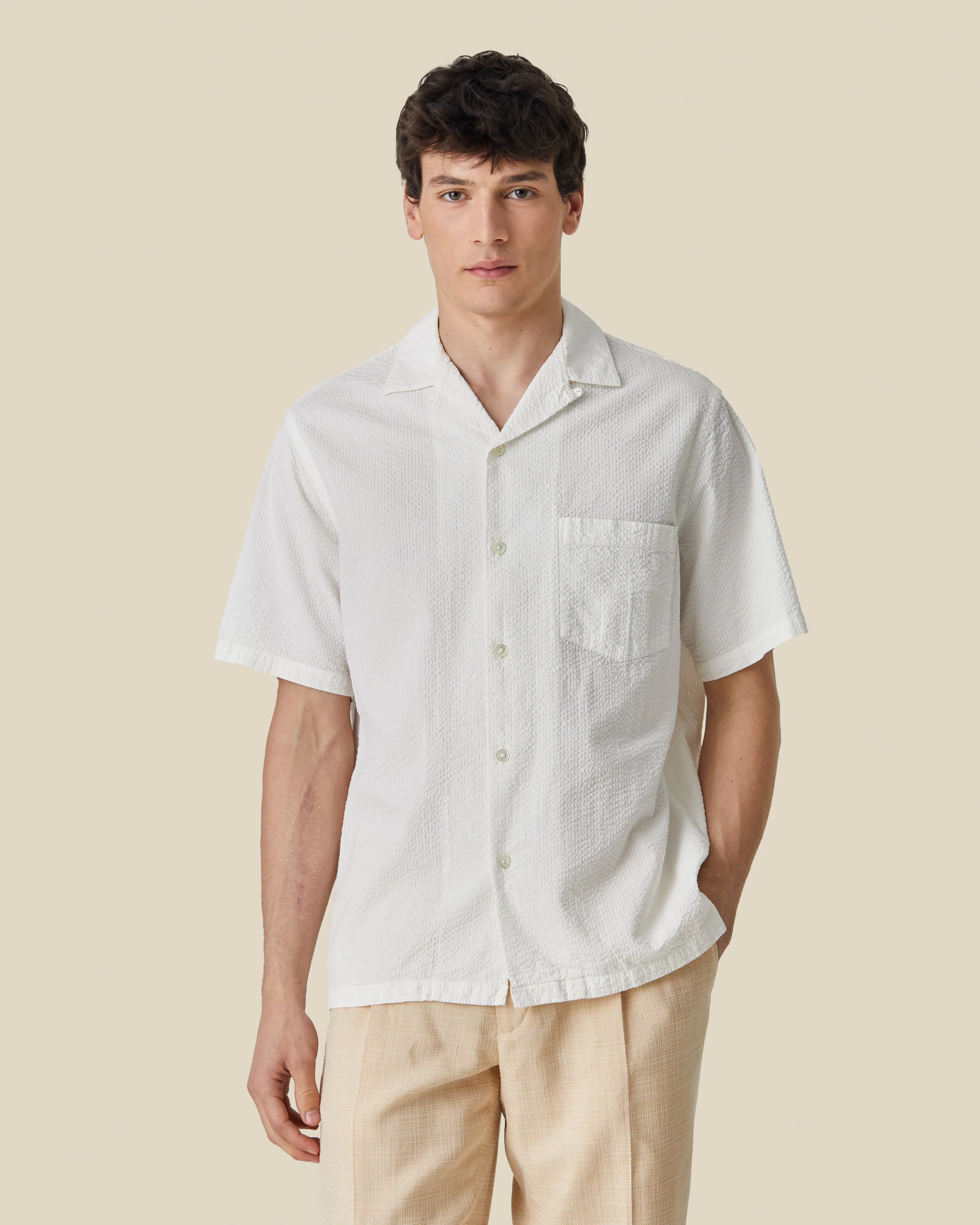 ATLANTICO CAMP COLLAR - WHITE sold by Portuguese Flannel