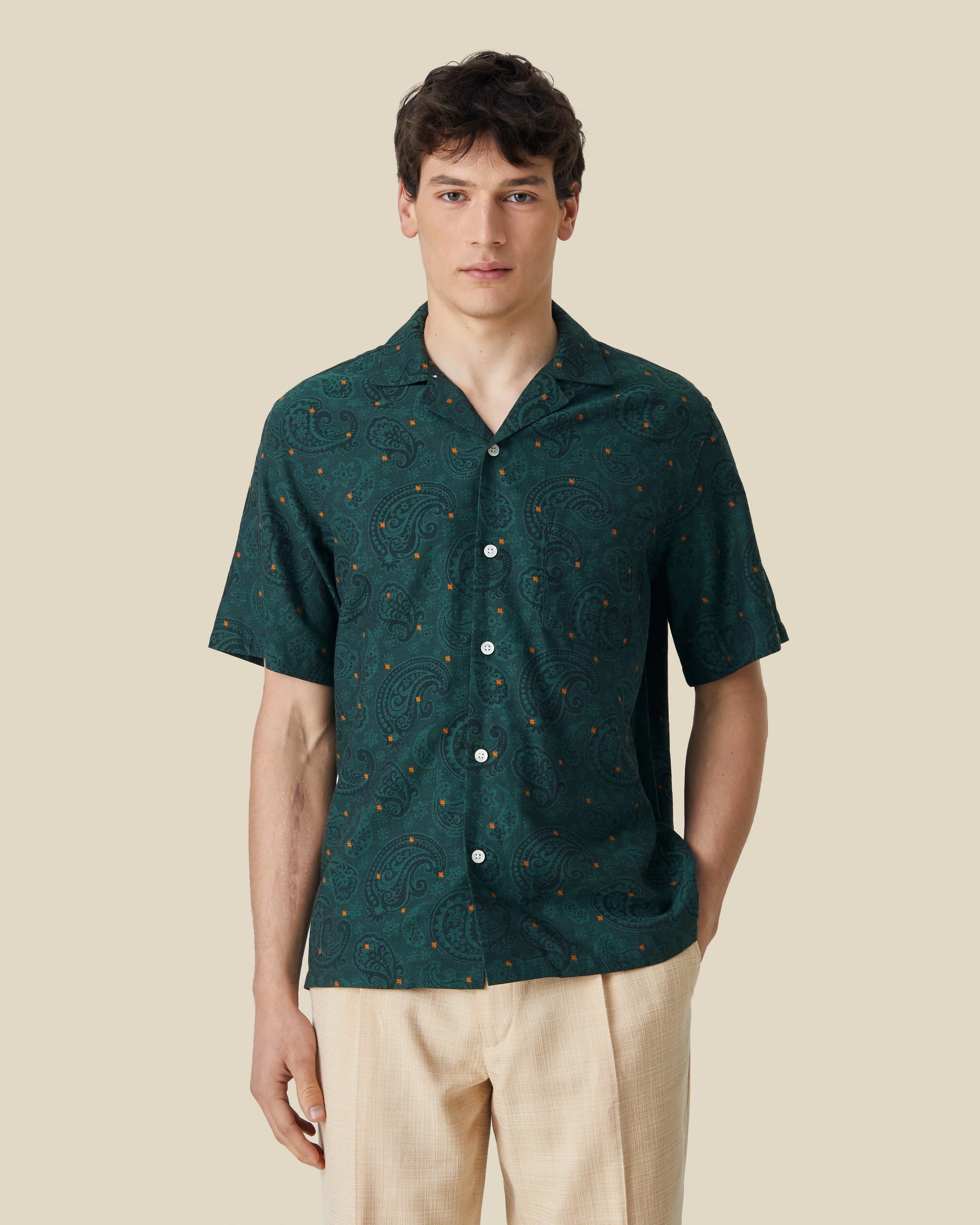 GREEN PAISLEY JACQUARD sold by Portuguese Flannel