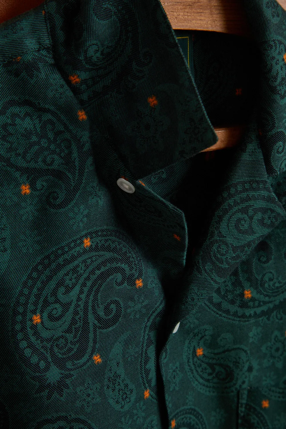 GREEN PAISLEY JACQUARD sold by Portuguese Flannel product image thumbnail 5