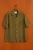 LINEN CAMP COLLAR - OLIVE sold by Portuguese Flannel