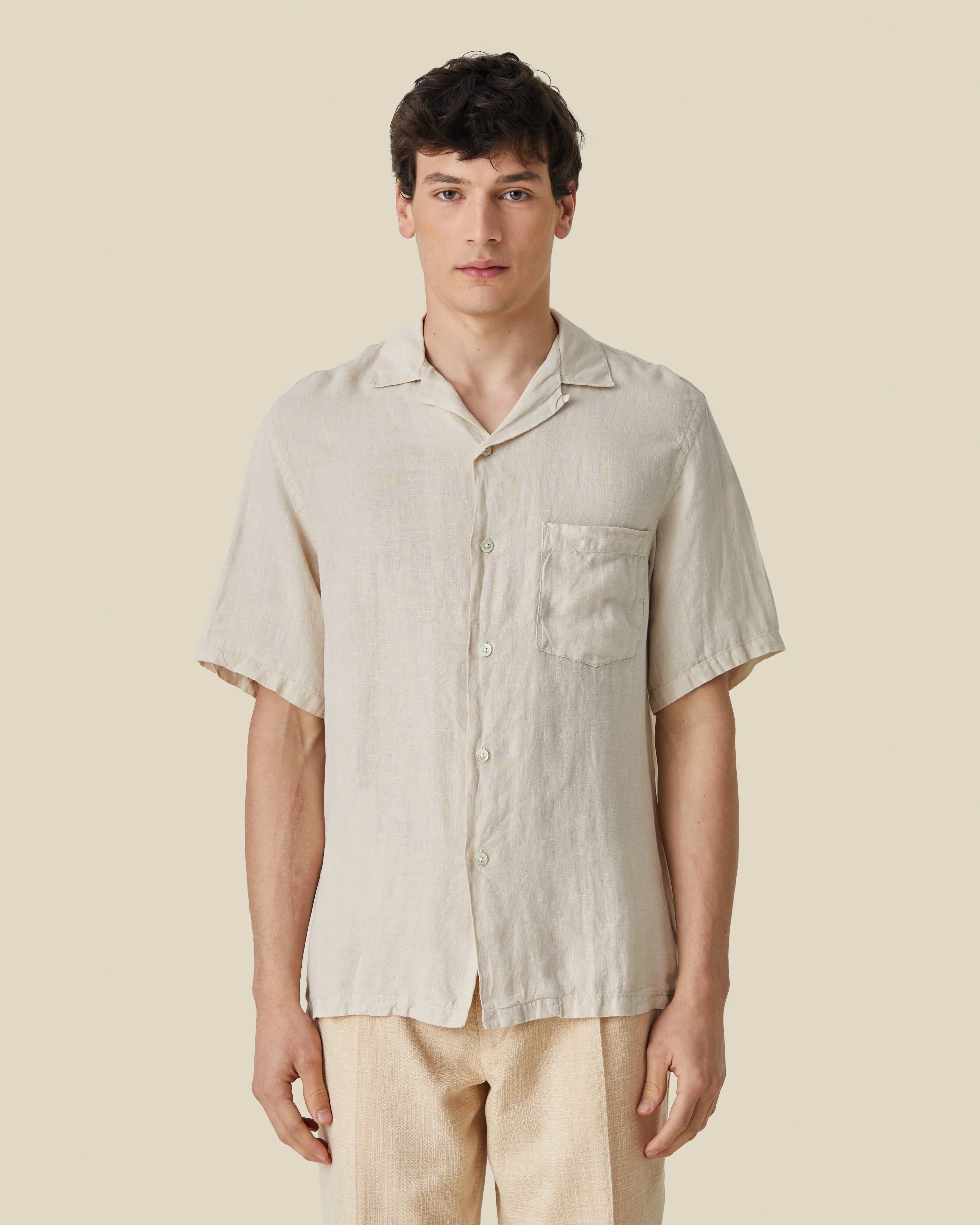 LINEN CAMP COLLAR - RAW sold by Portuguese Flannel