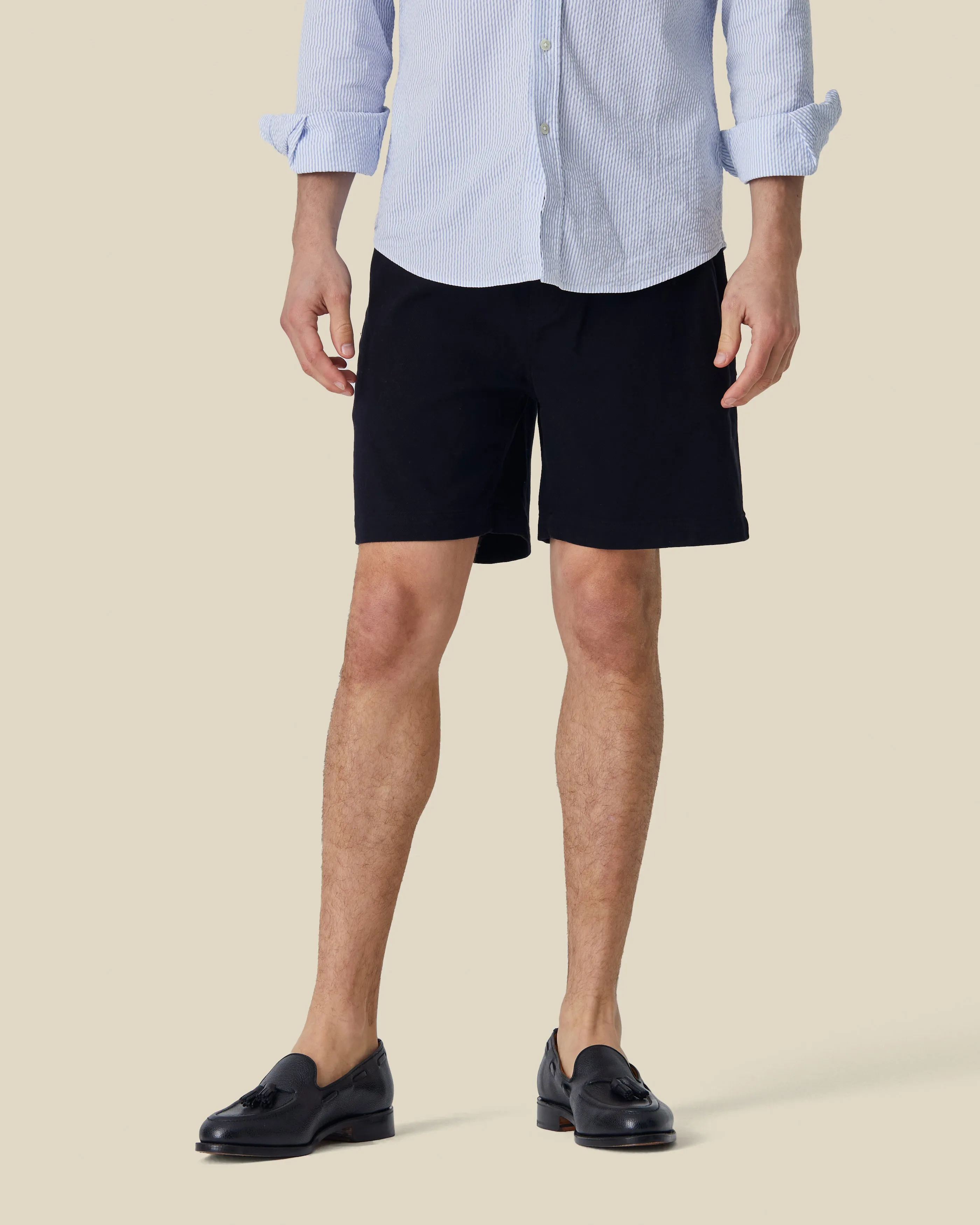 LABURA TWILL SHORTS - BLACK sold by Portuguese Flannel
