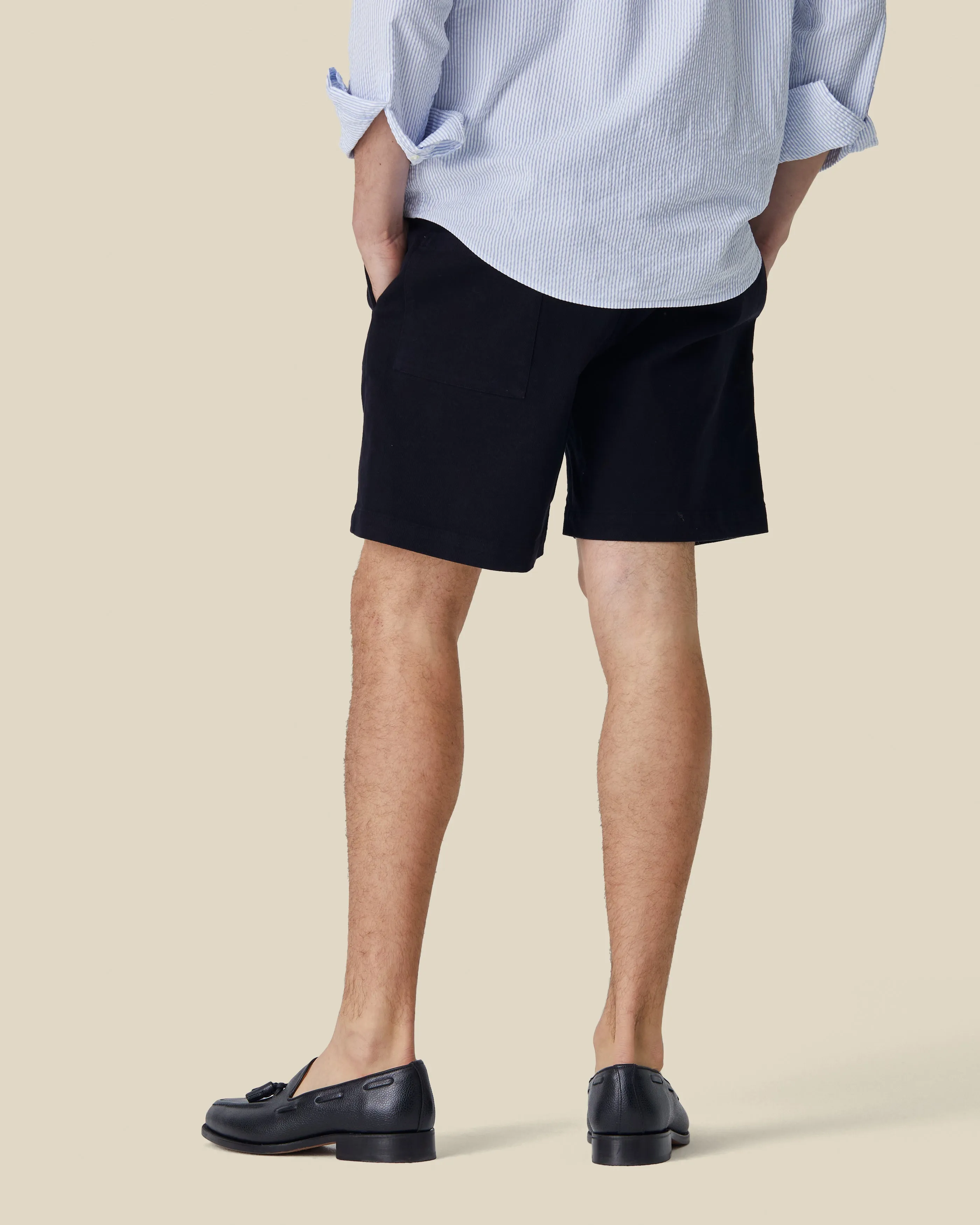 LABURA TWILL SHORTS - BLACK sold by Portuguese Flannel product image thumbnail 2