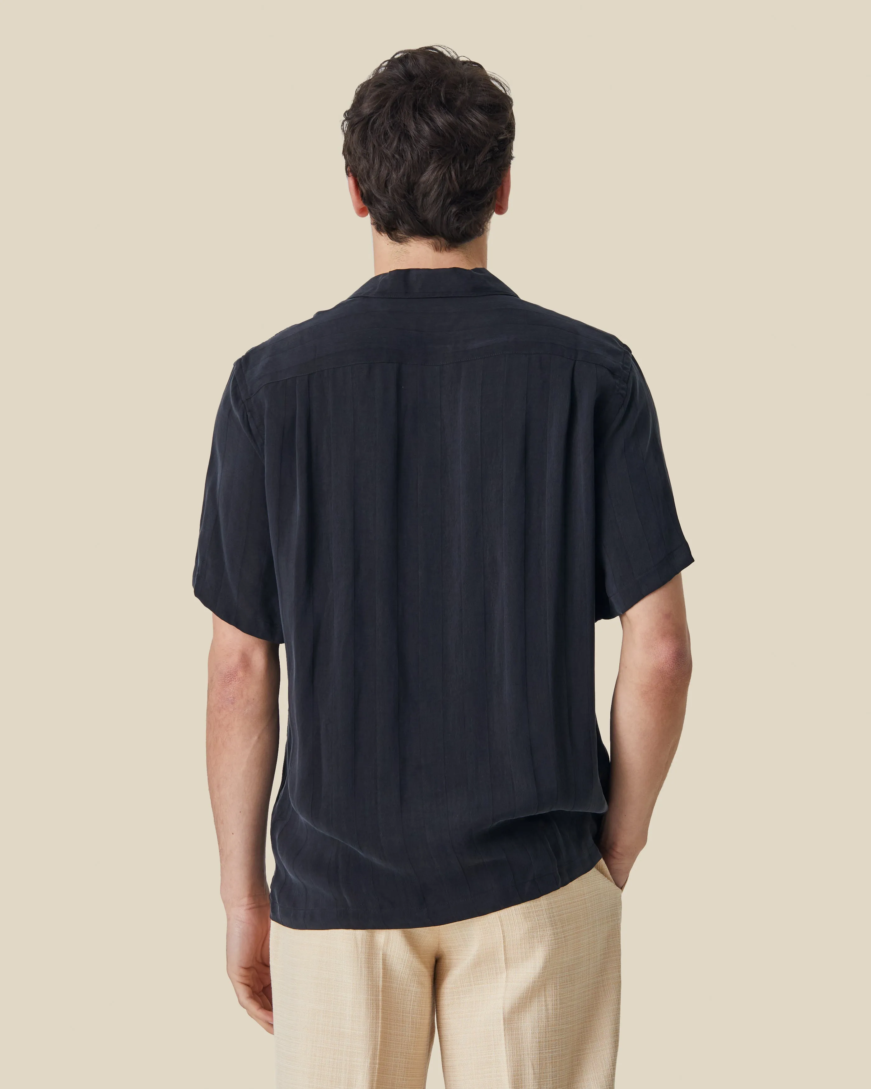 CUPRO STRIPE - BLACK sold by Portuguese Flannel product image thumbnail 2