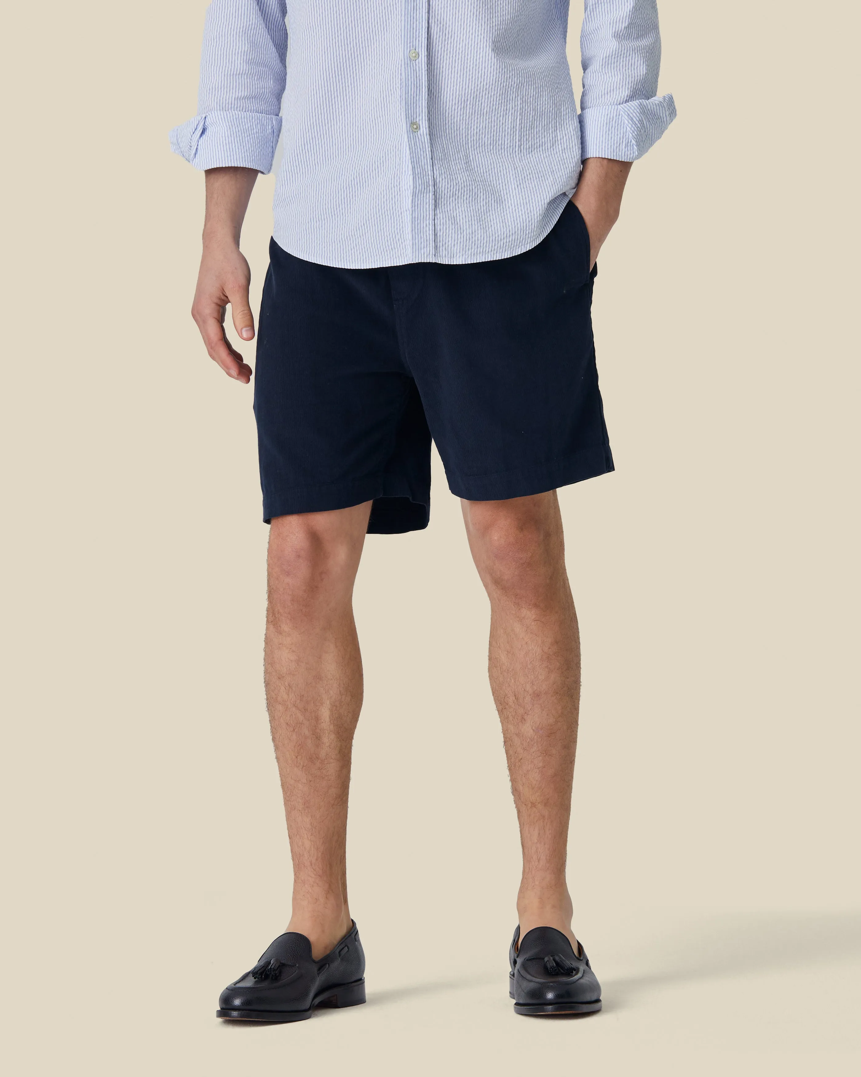CORD SHORTS - NAVY sold by Portuguese Flannel