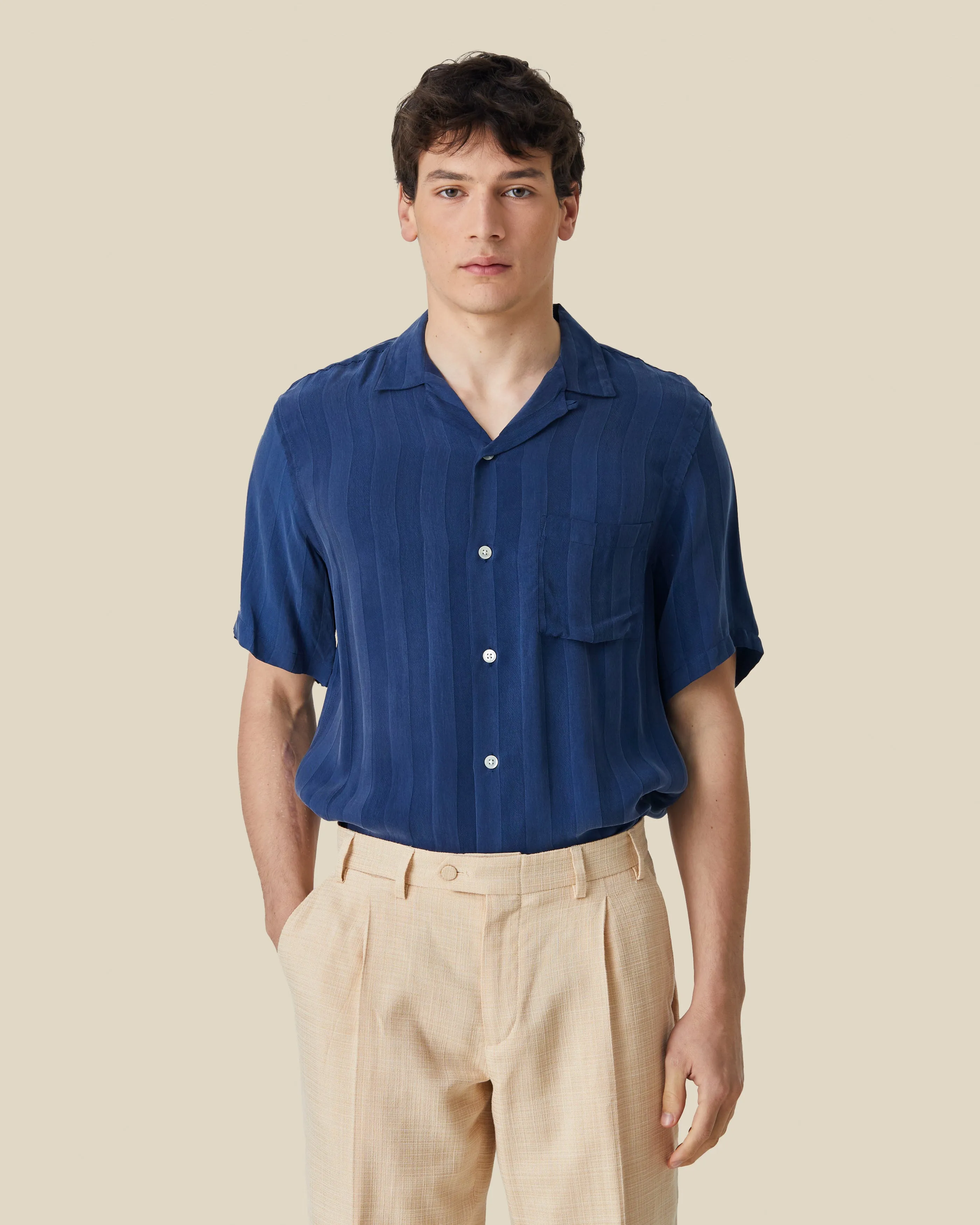 CUPRO STRIPE - BLUE sold by Portuguese Flannel