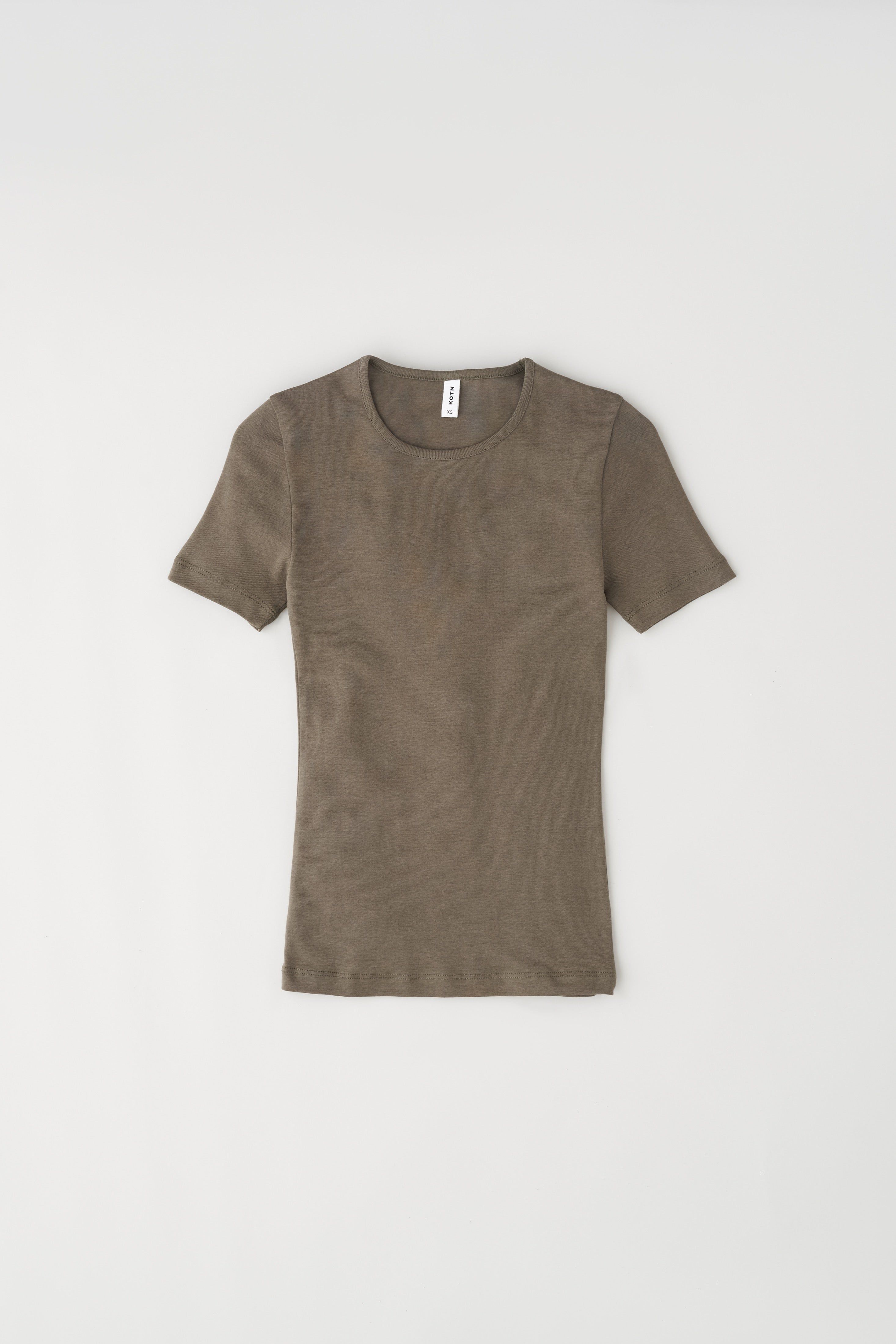 Fitted Crew in Dark Olive sold by Kotn product image thumbnail 5