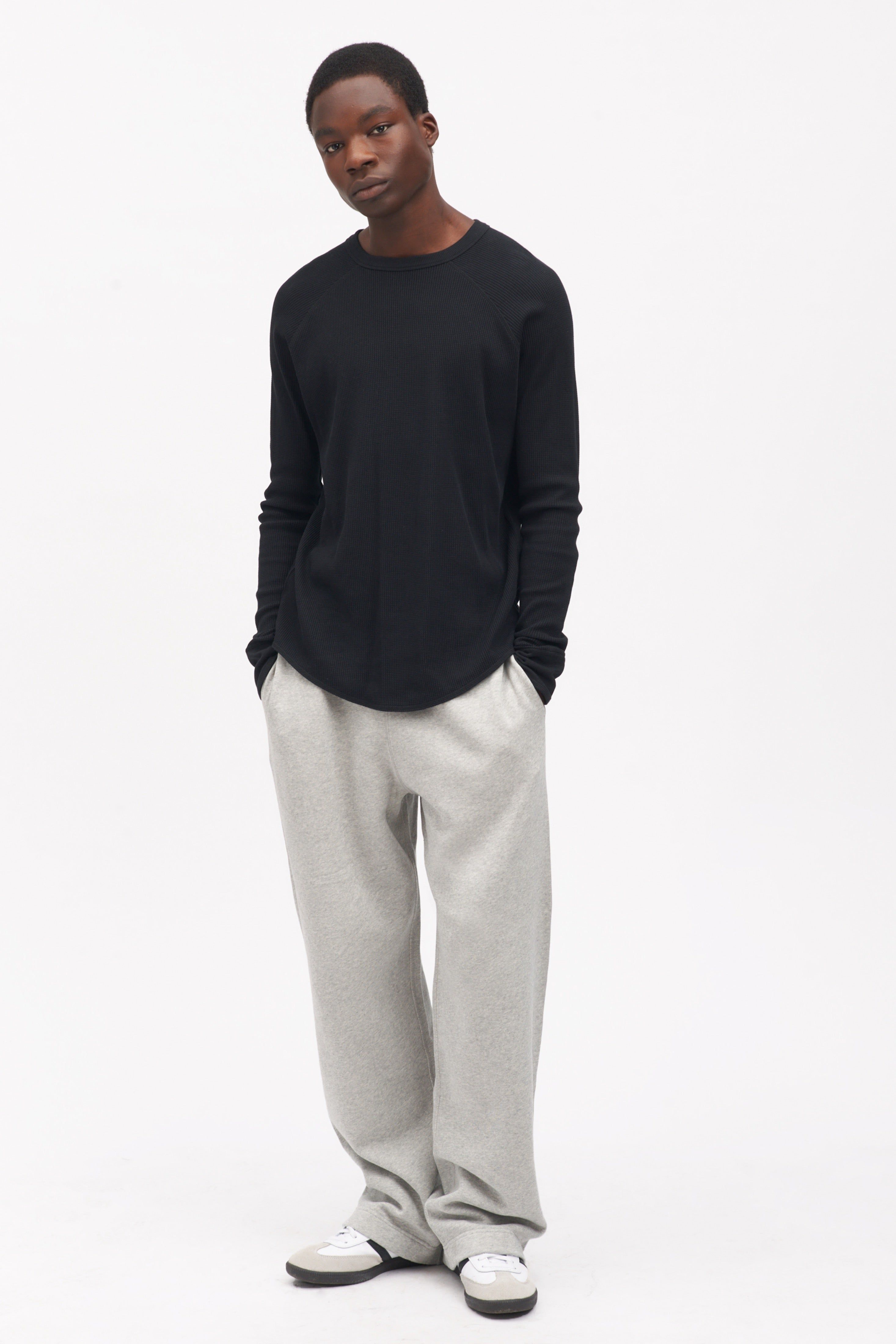 Men's Straight Leg Sweatpant in Heather Grey sold by Kotn