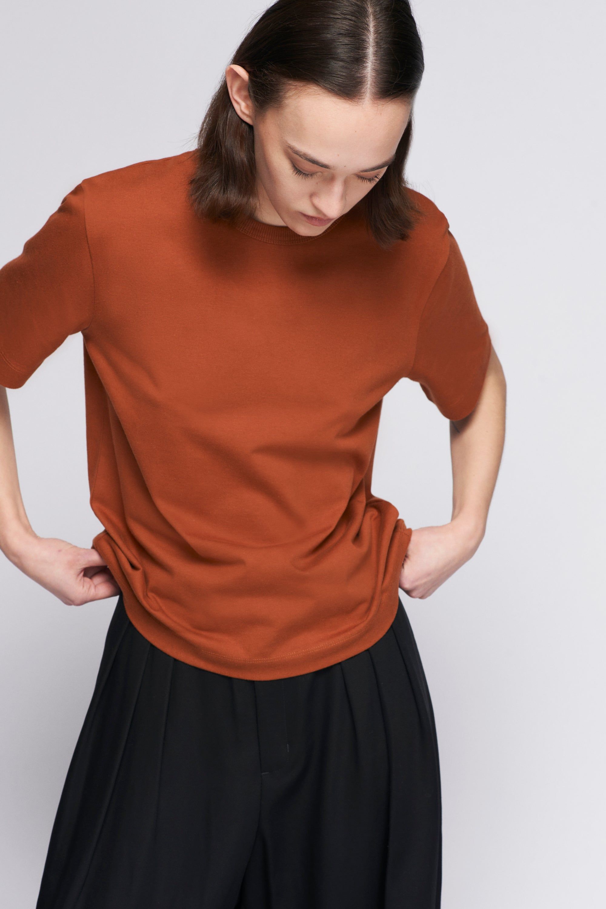 Unisex Heavyweight Box Crew in Terracotta sold by Kotn product image thumbnail 4