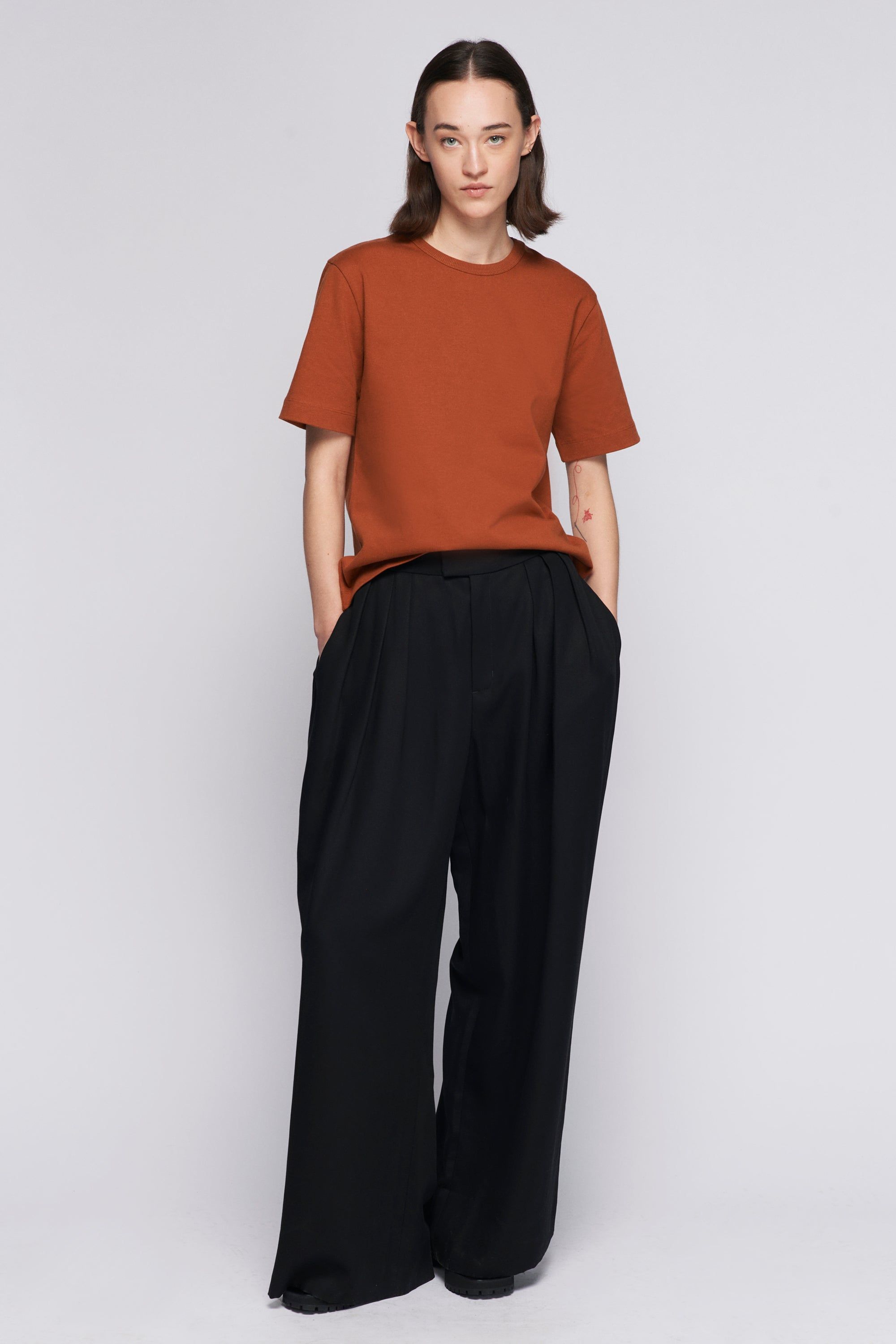 Unisex Heavyweight Box Crew in Terracotta sold by Kotn product image thumbnail 2